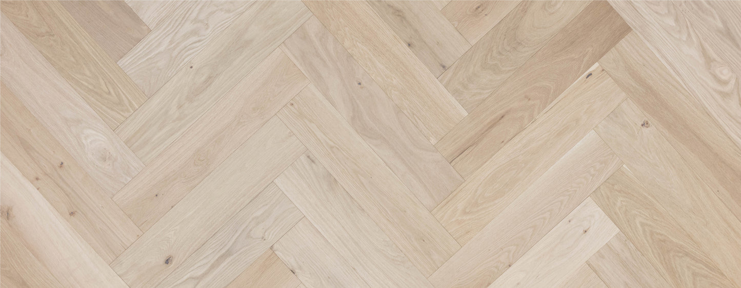 Unfinished Herringbone White Oak