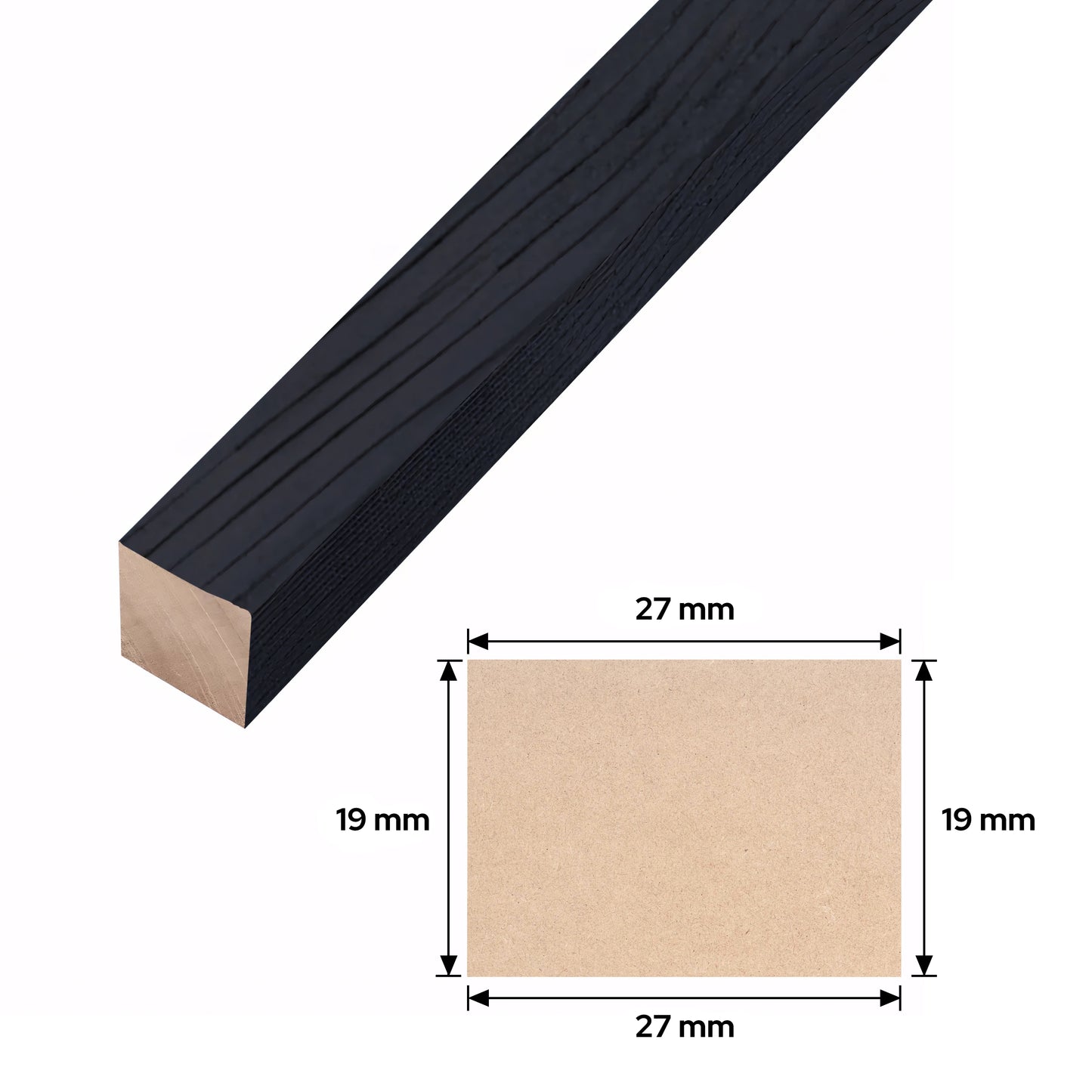Ebony Oak Trim Piece