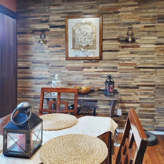 Reclaimed Pine 3D Stacked Panels