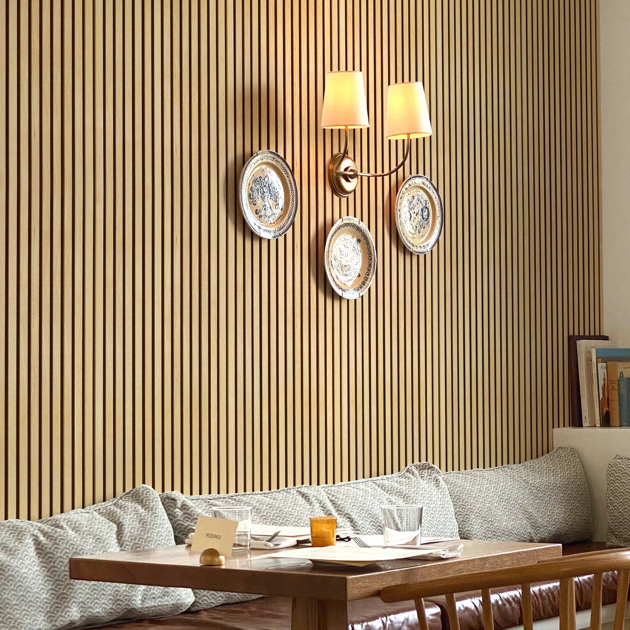 Natural Oak Acoustic Slat Panels 118" Length