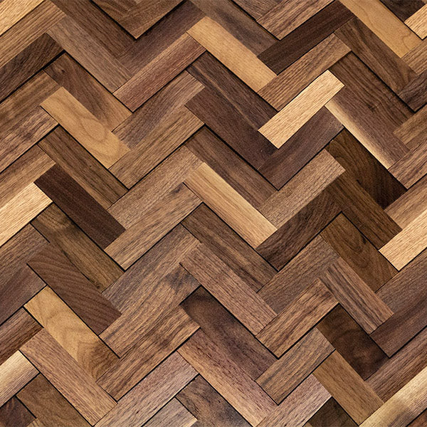 3D Natural Herringbone Walnut