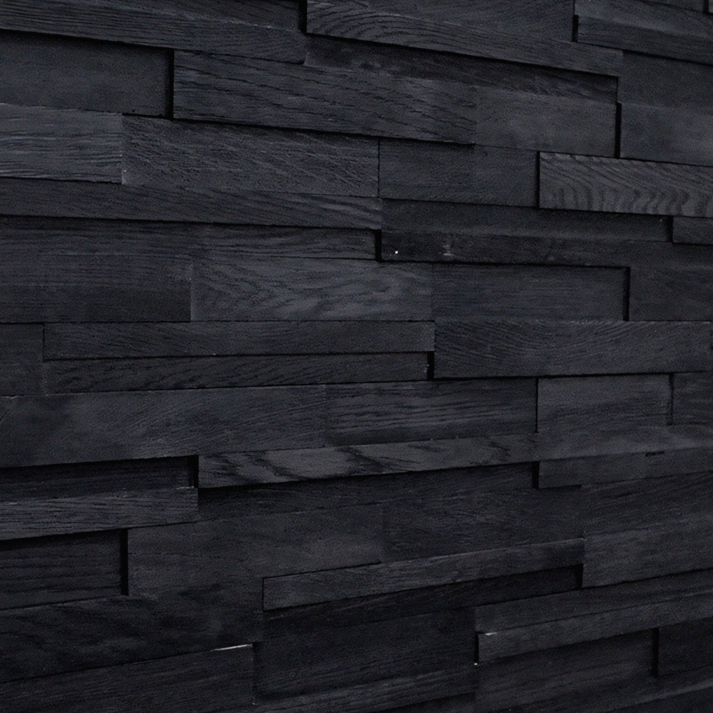 Ebony Oak 3D Stacked Wall Panels