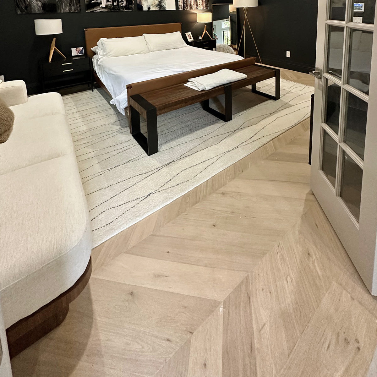 St. Moritz Chevron White Oak Sample