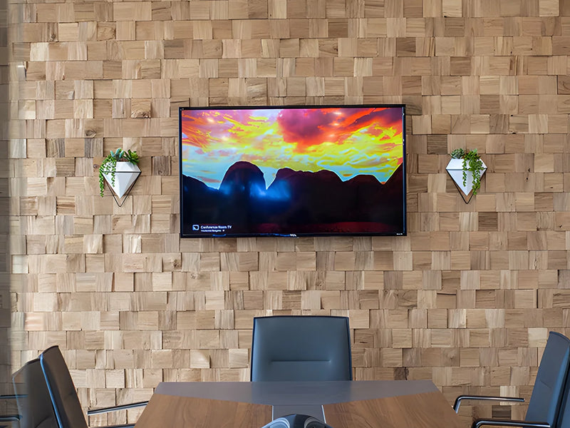 Natural Oak 3D Block Wall Panels