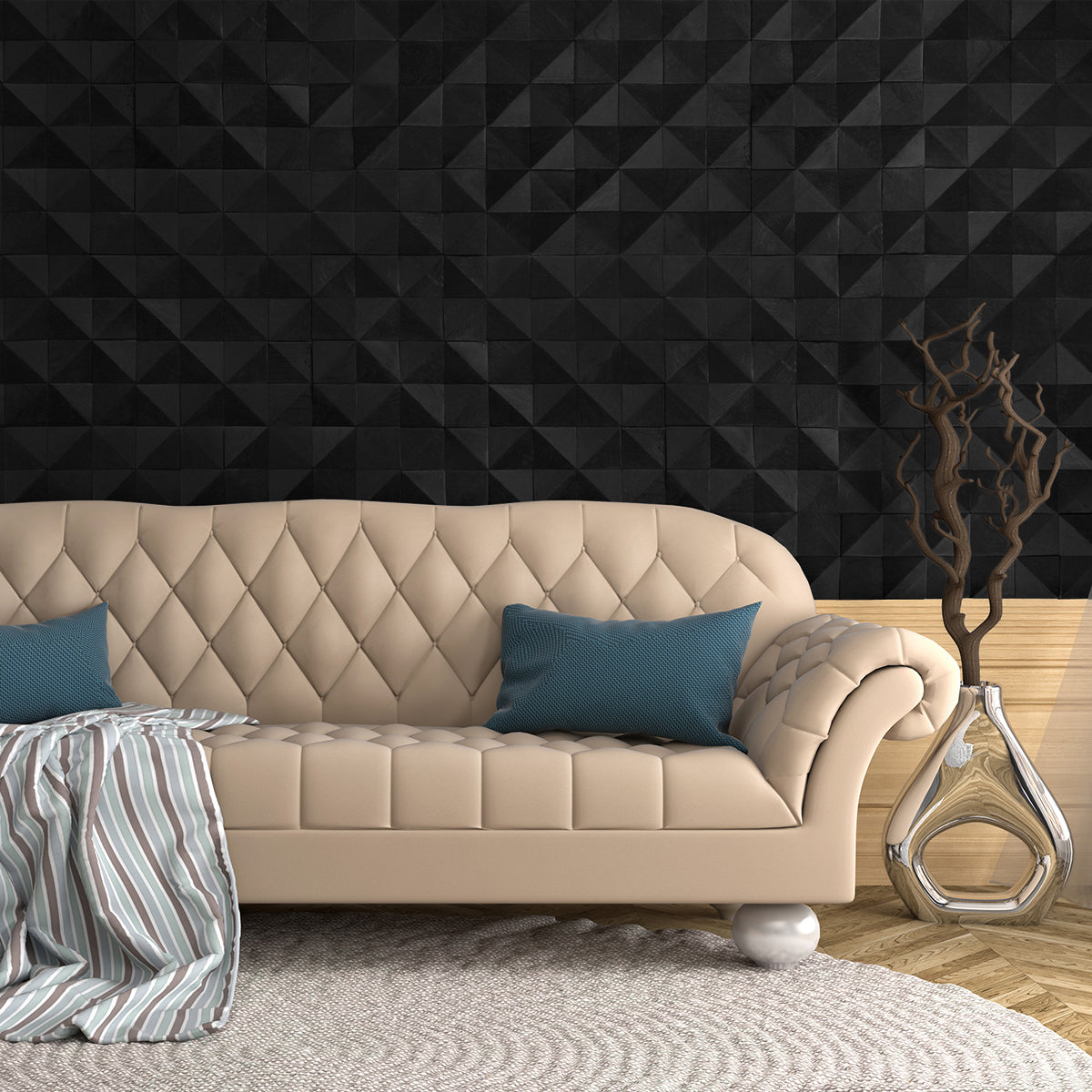 Onyx Oak 3D Diamond Panels