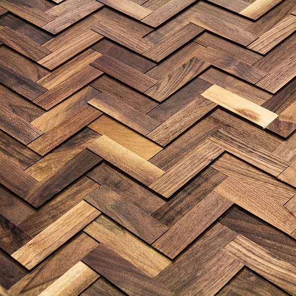 3D Natural Herringbone Walnut