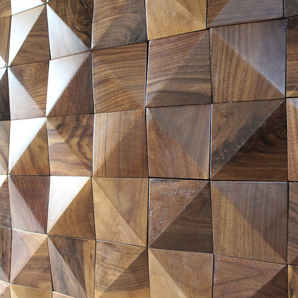 Natural Walnut 3D Diamond Panels