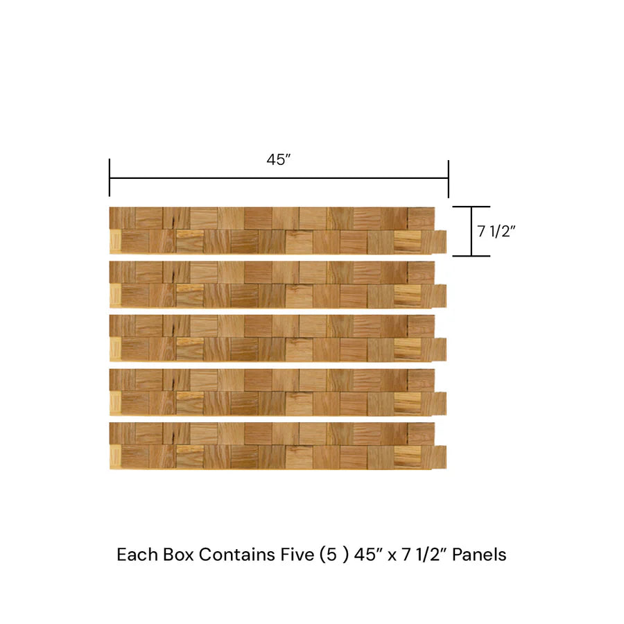 3D Natural End Grain White Oak