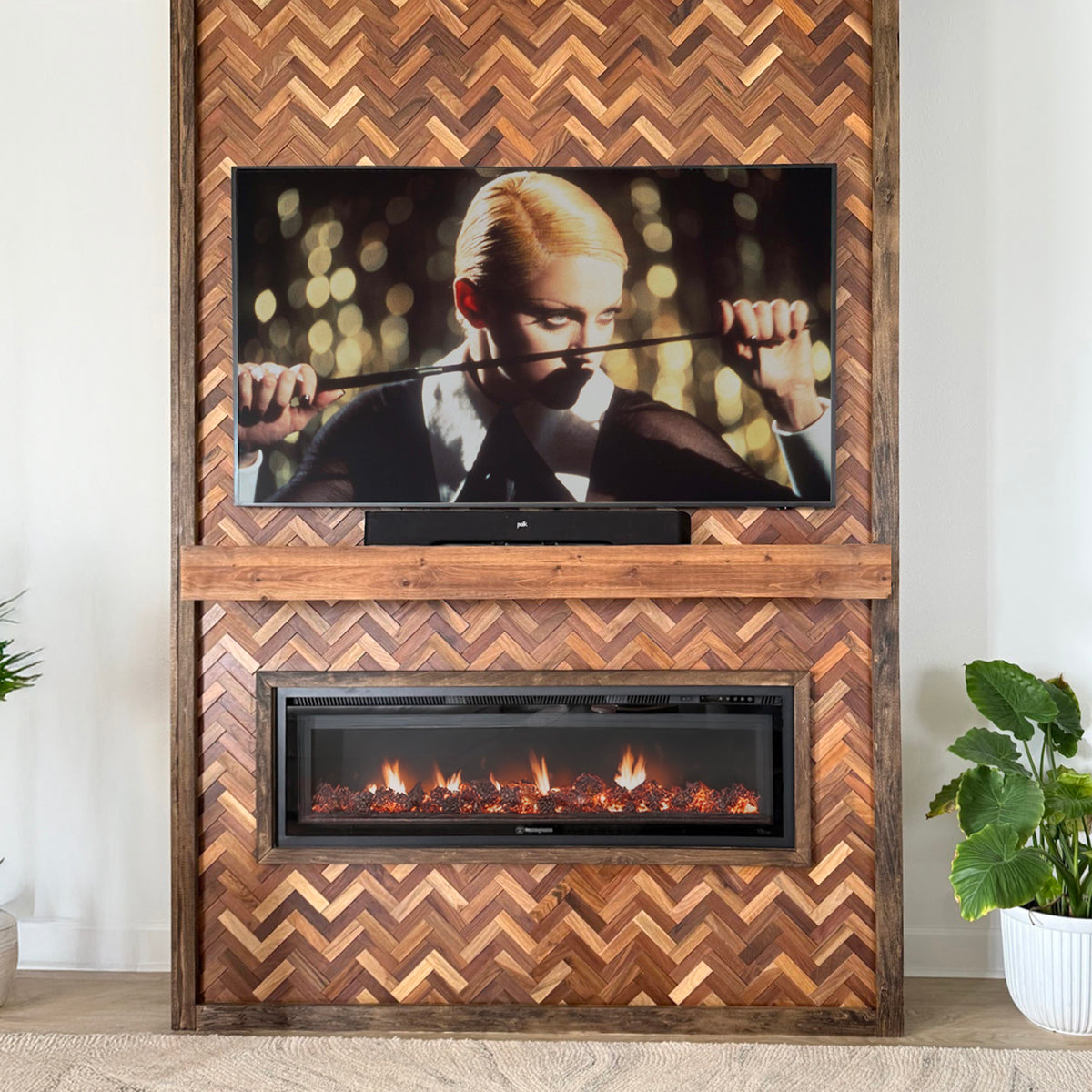 3D Herringbone Walnut