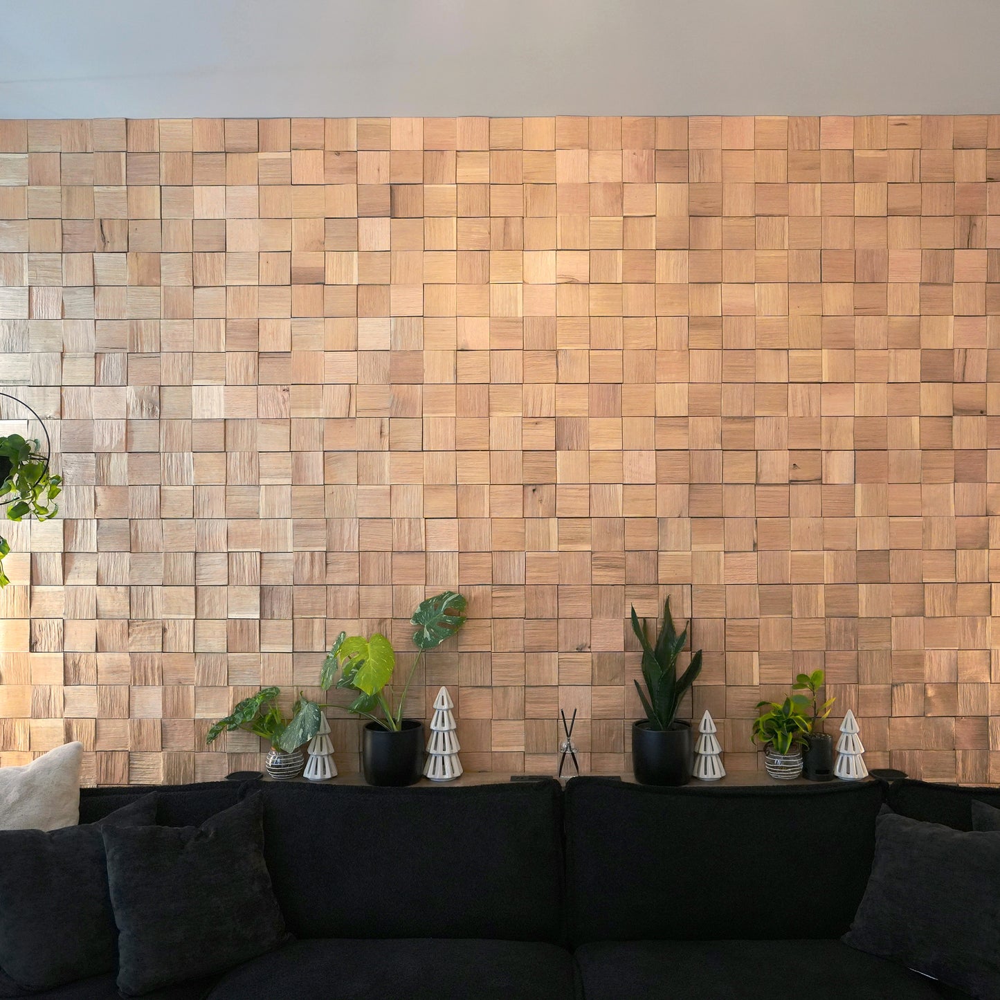 Natural Oak 3D Block Wall Panels