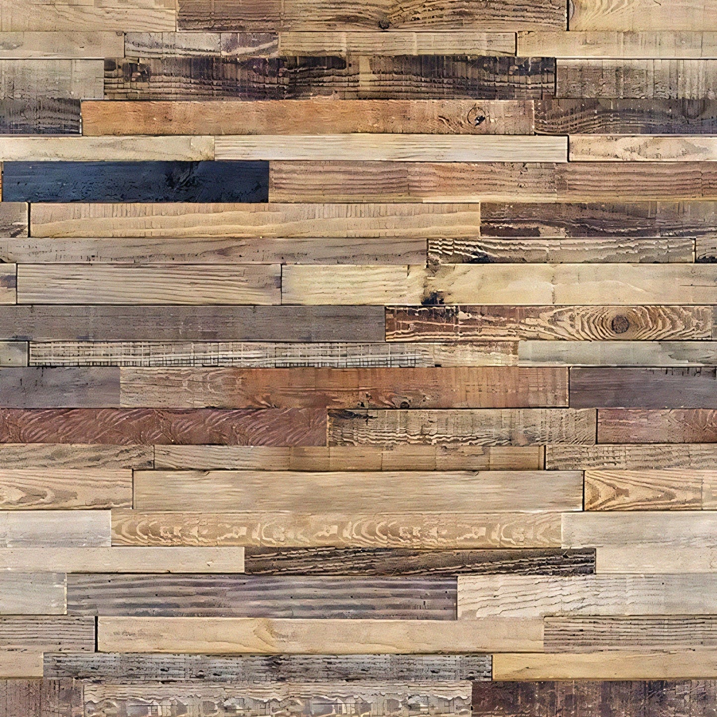 Reclaimed Pine 3D Stacked Panels