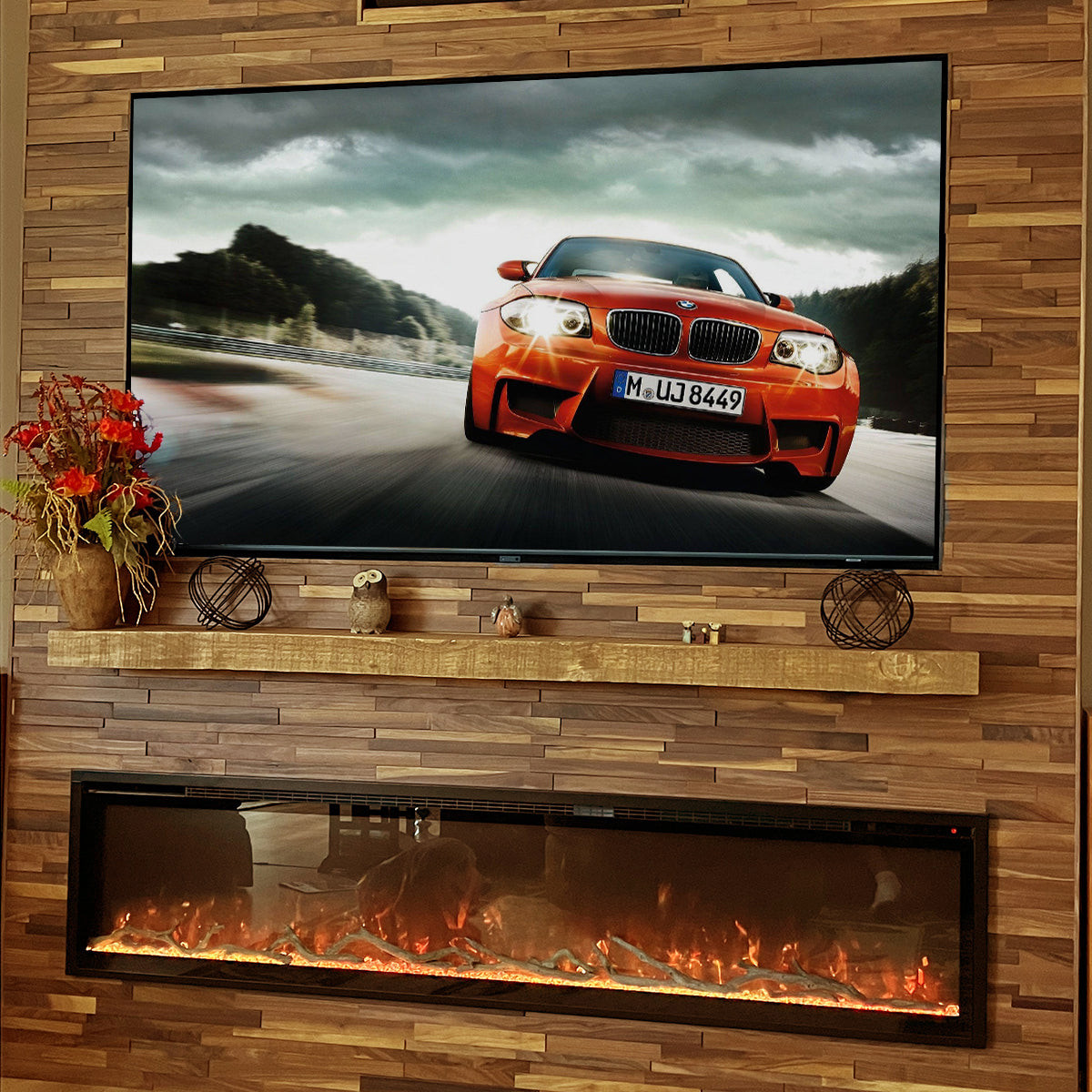 Natural Walnut 3D Stacked Panels