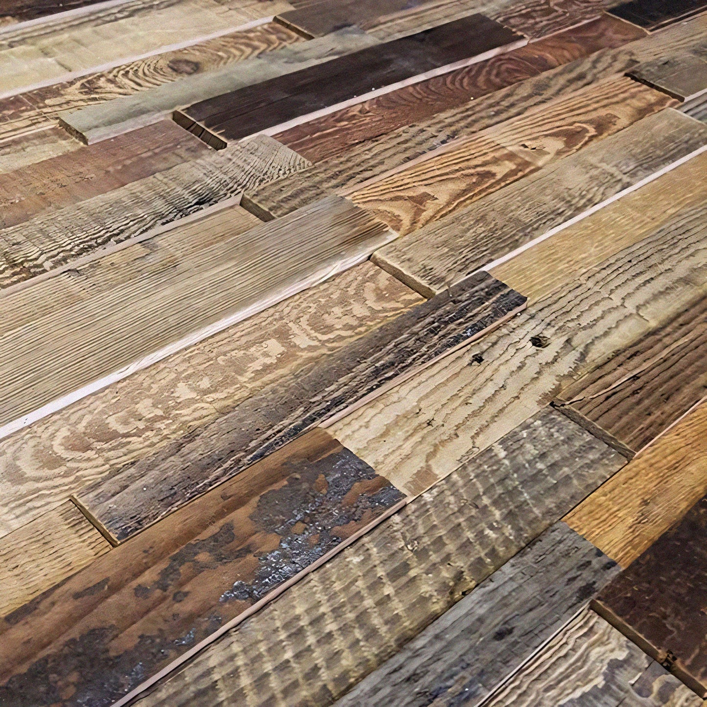 Reclaimed Pine 3D Stacked Panels