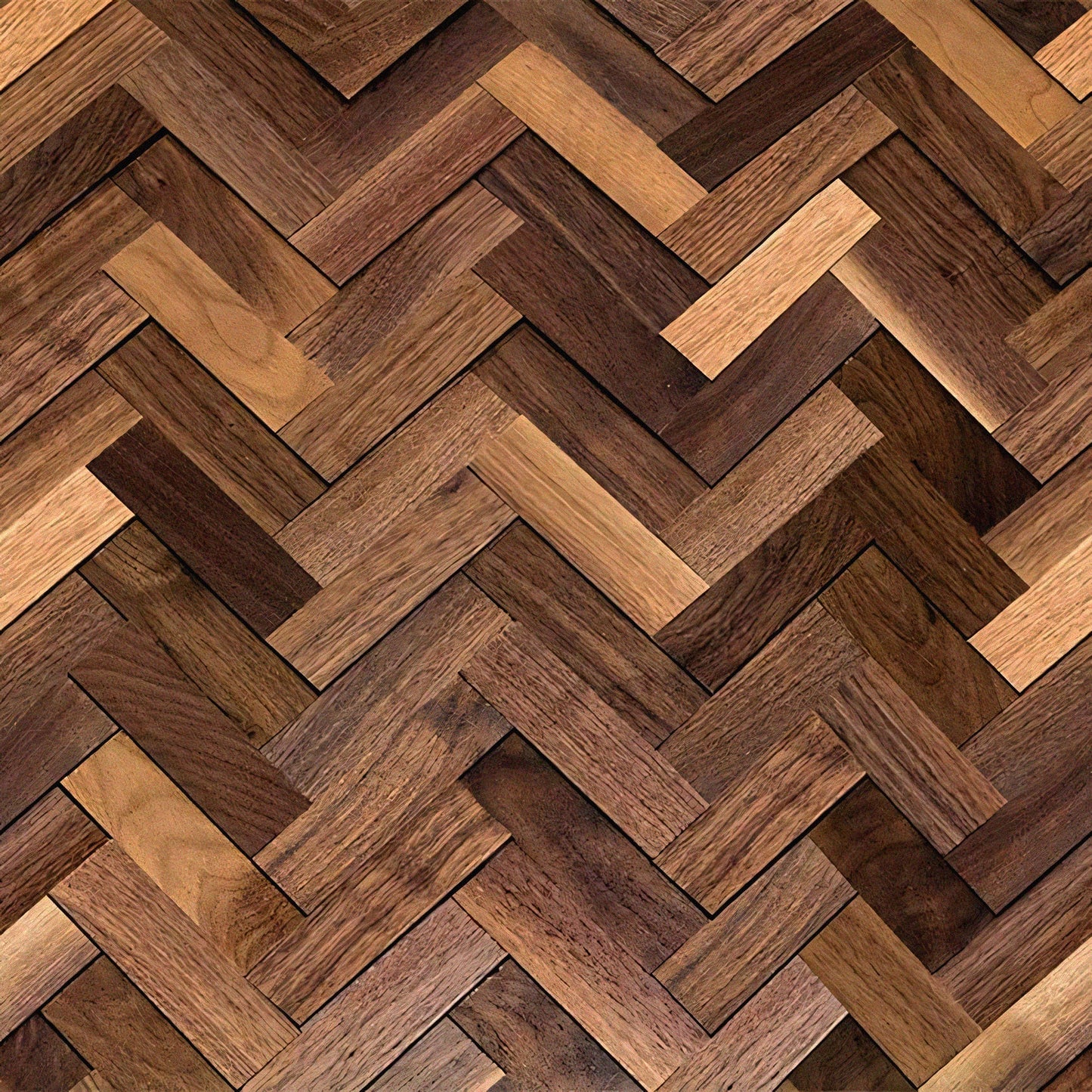 Natural Walnut 3D Herringbone Panels