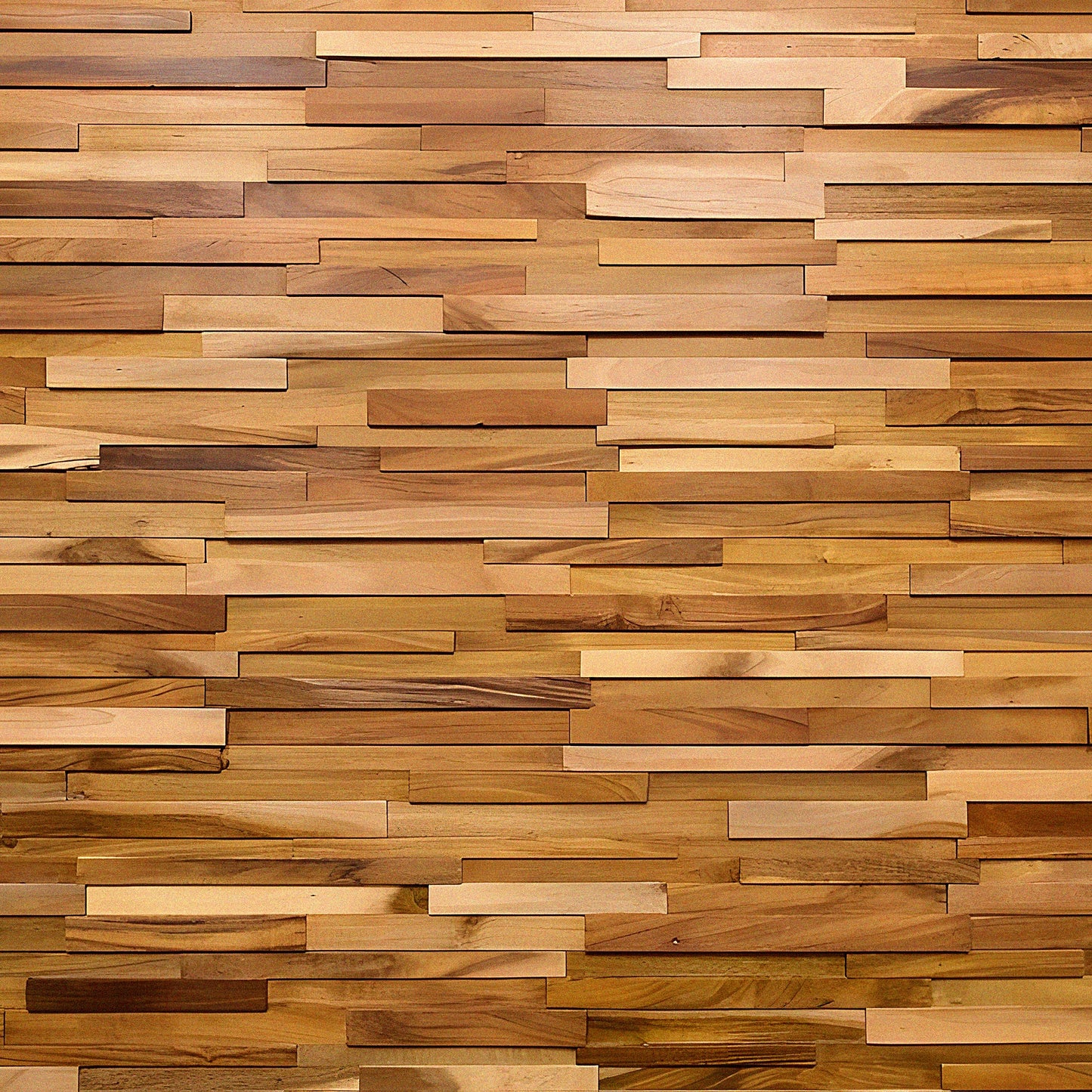Natural Acacia 3D Stacked Panels