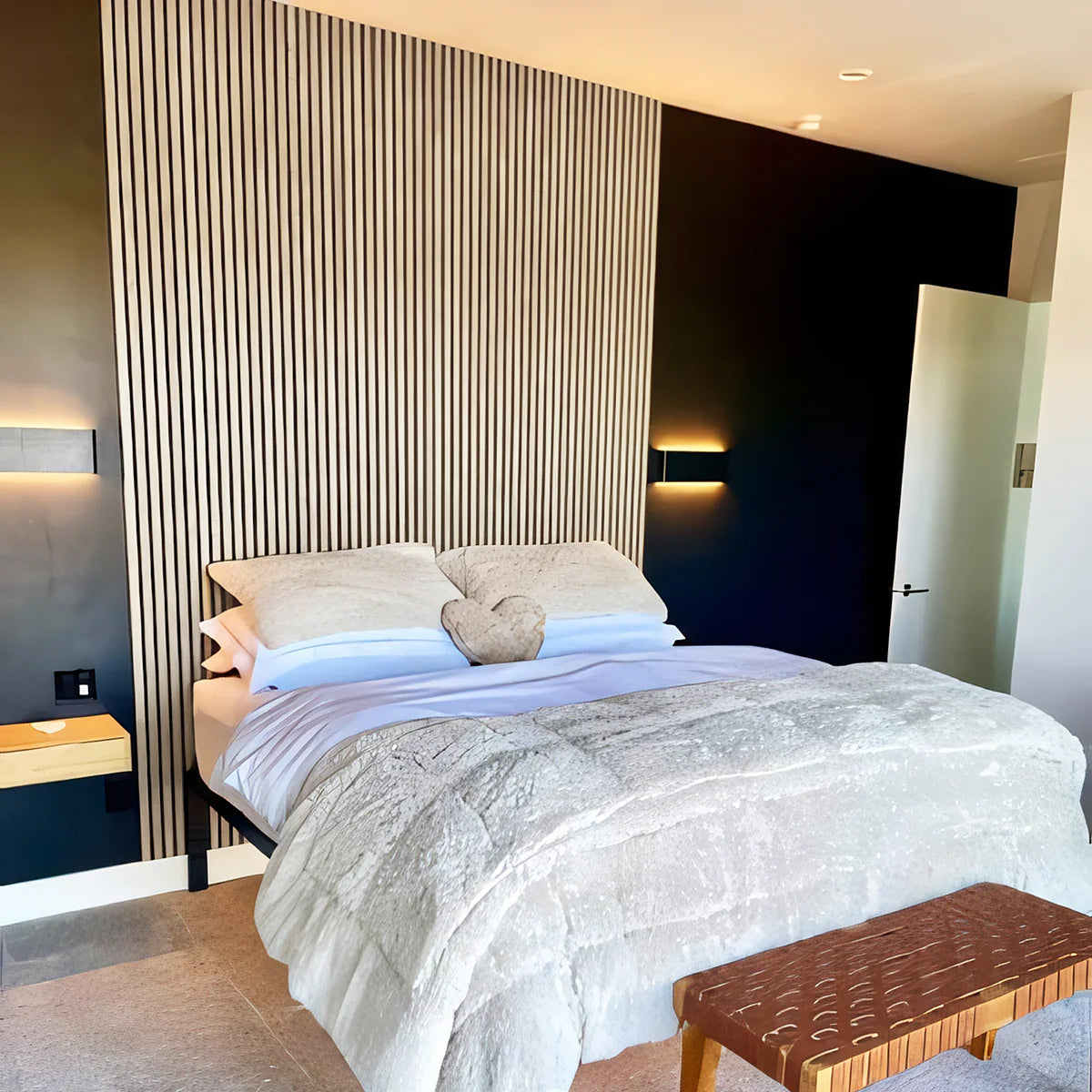 Parchment Oak Acoustic Slat Panels 118"