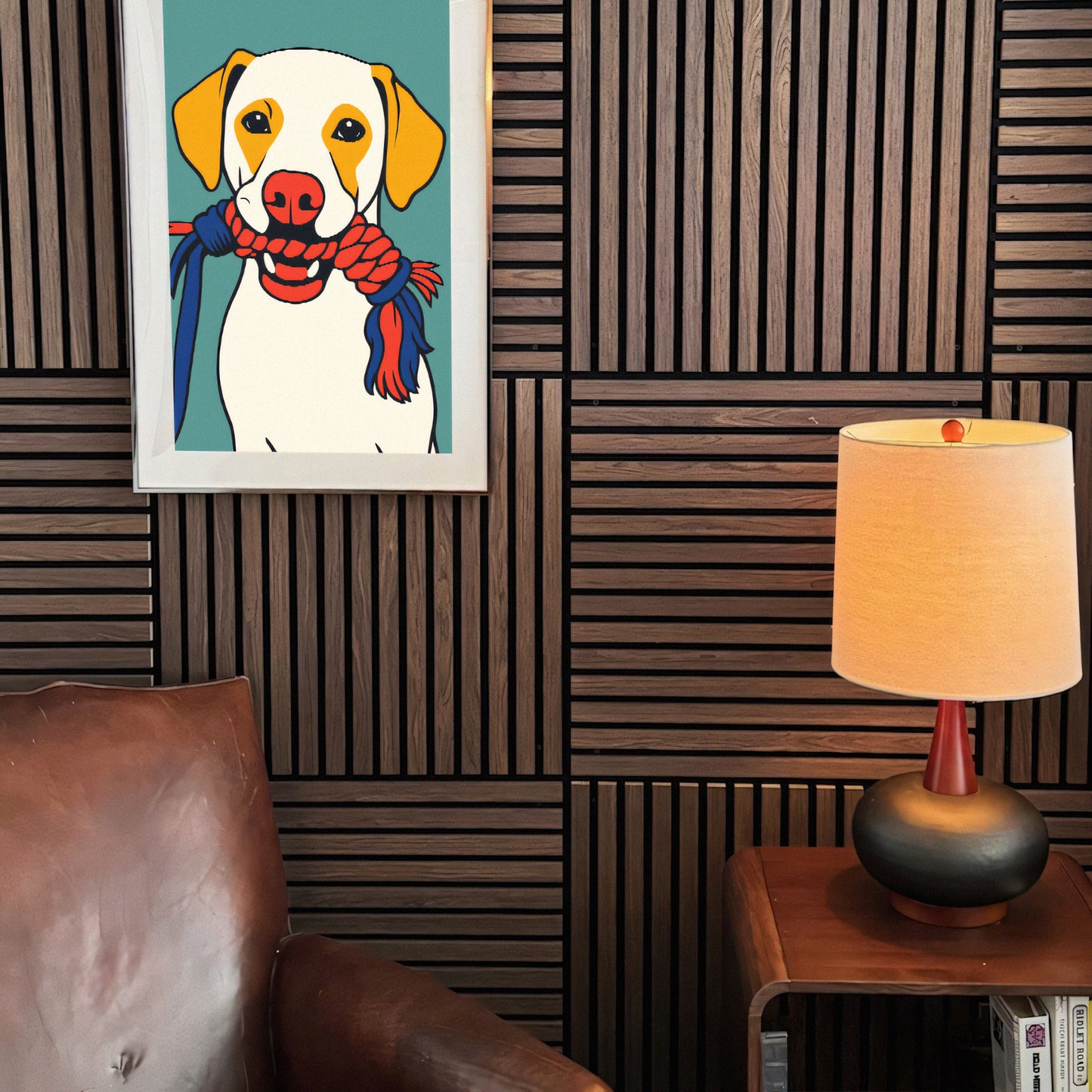 Toasted Walnut Acoustic Slat Tiles 23.6"