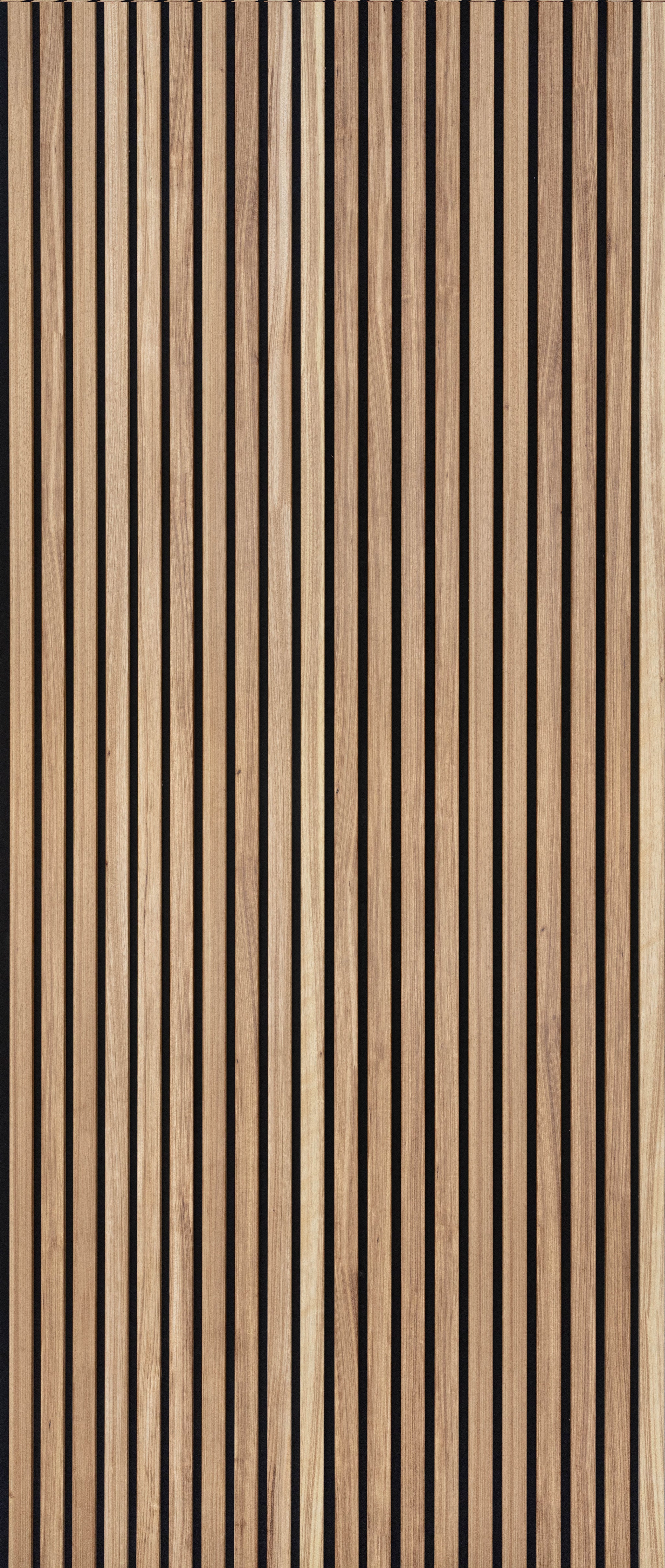 AFD Zebra Wood Extra Wide Acoustic Slat Panel