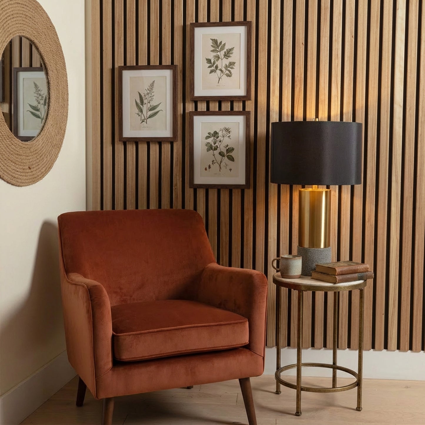 AFD Zebra Wood Extra Wide Acoustic Slat Panel