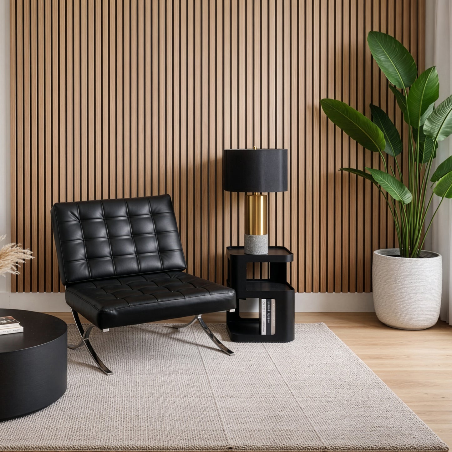 AFD Zebra Wood Extra Wide Acoustic Slat Panel