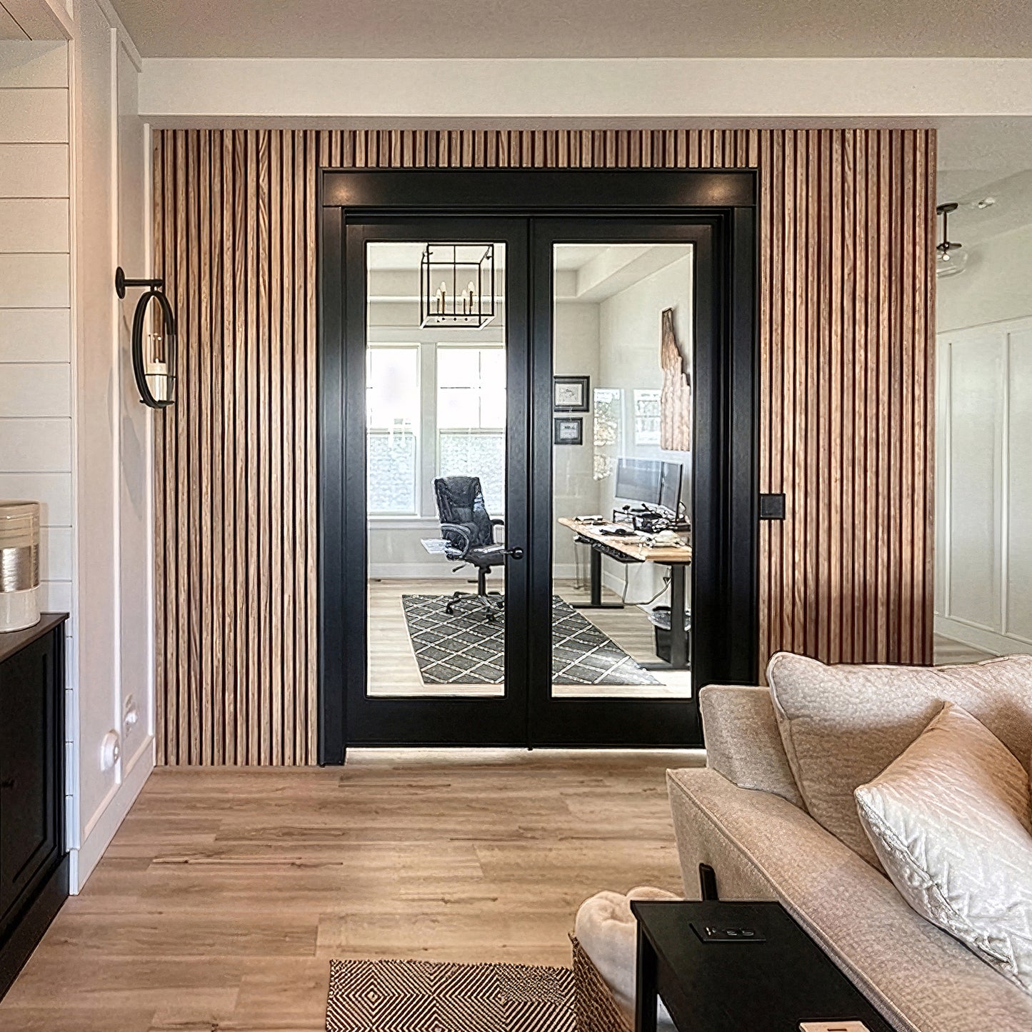 AFD South American Walnut Extra Wide Acoustic Slat Panel