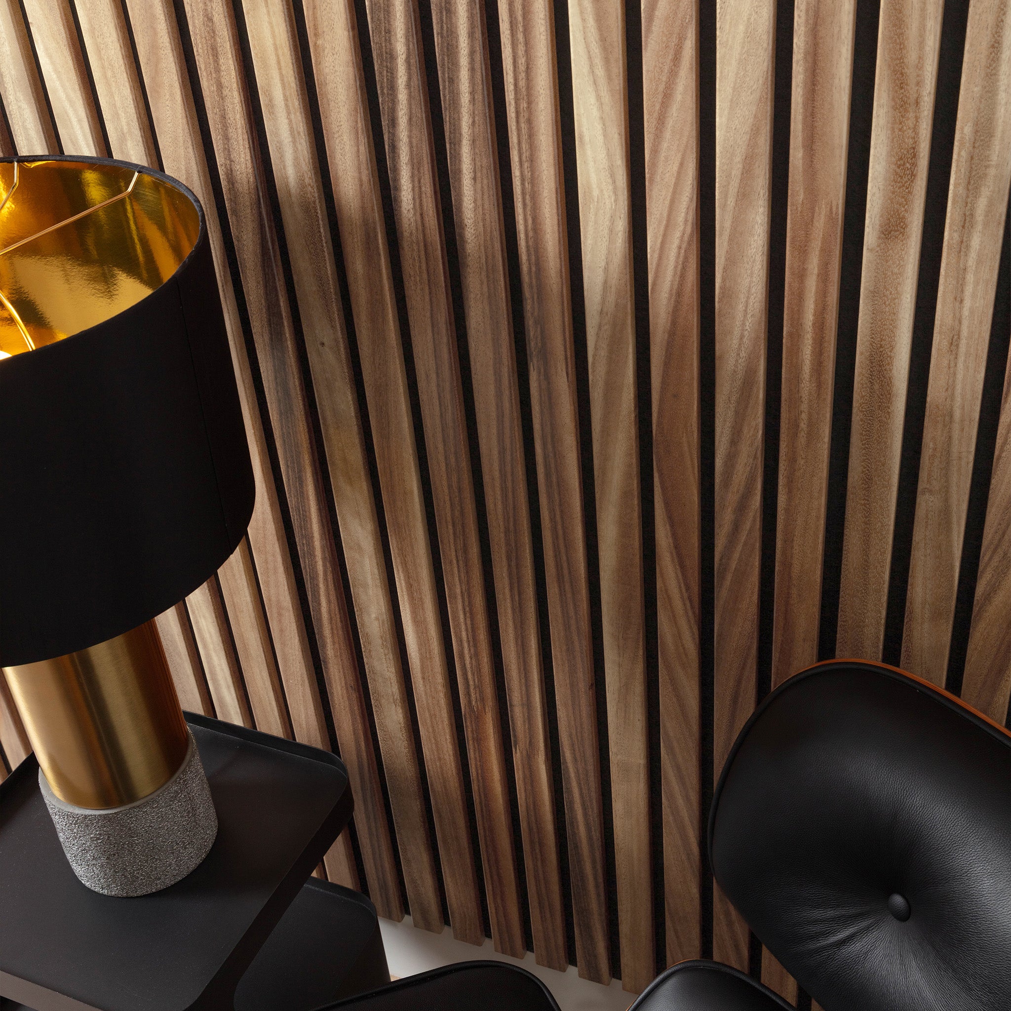 AFD South American Walnut Extra Wide Acoustic Slat Panel