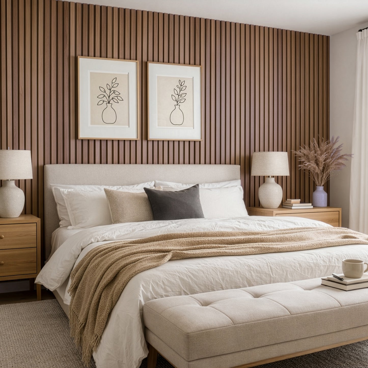 AFD South American Walnut Extra Wide Acoustic Slat Panel
