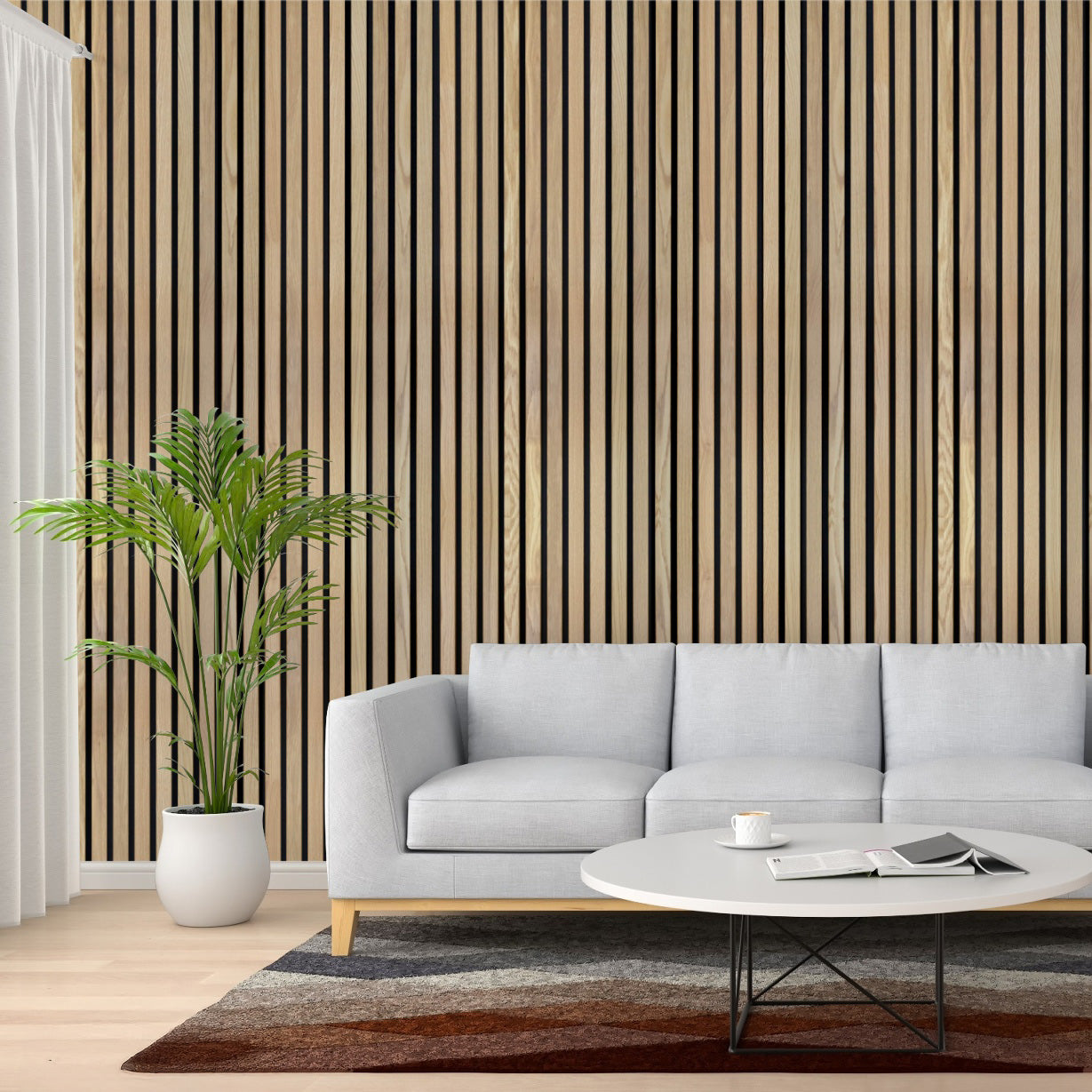 AFD White Oak Extra Wide Acoustic Slat Panels