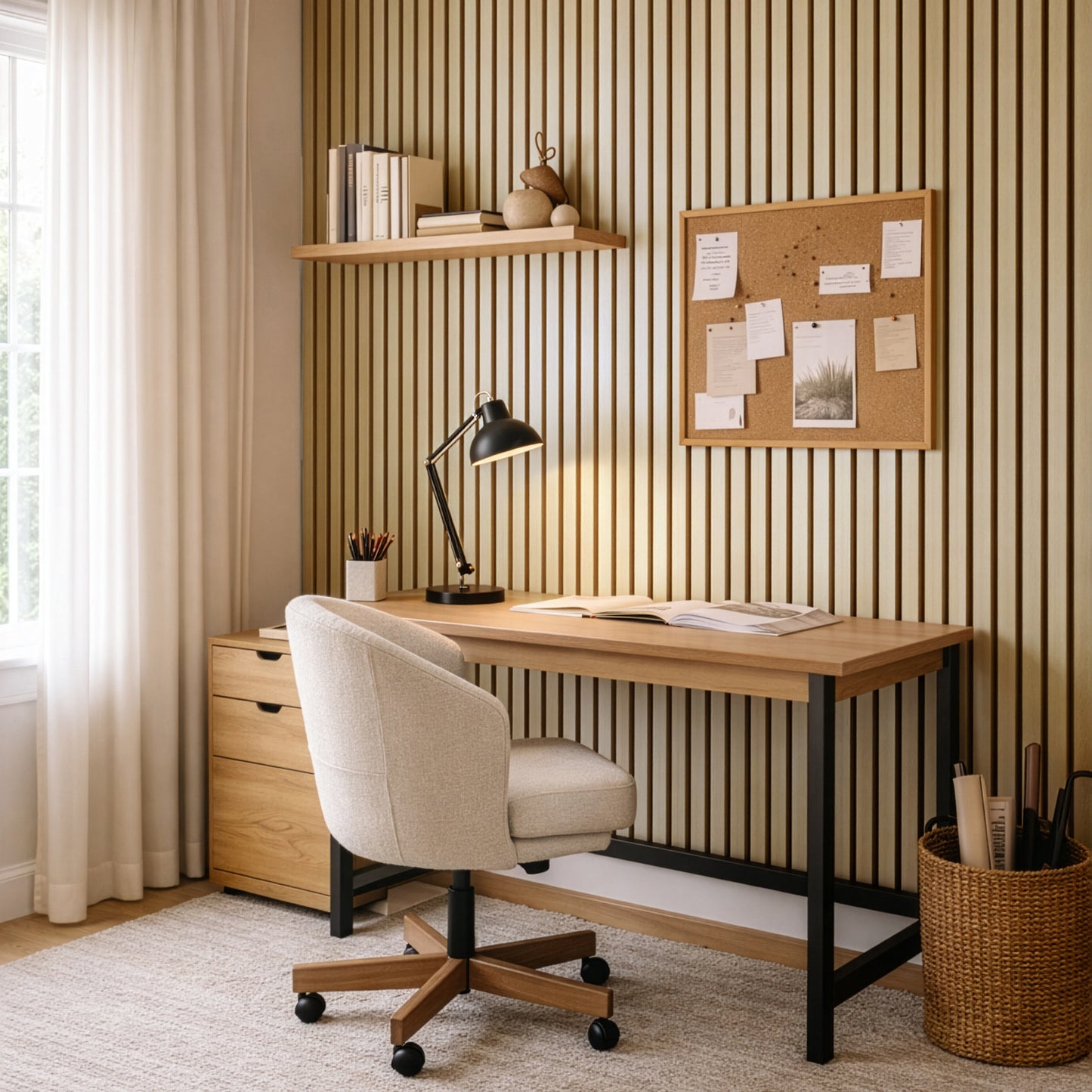 AFD White Oak Extra Wide Acoustic Slat Panels