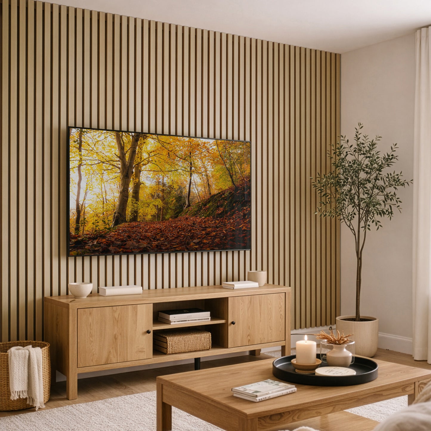 AFD White Oak Extra Wide Acoustic Slat Panels