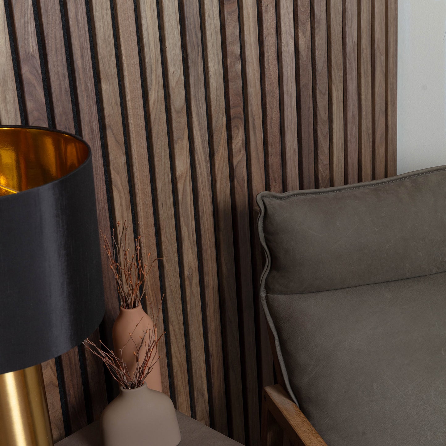 AFD Black Walnut Extra Wide Acoustic Slat Panels