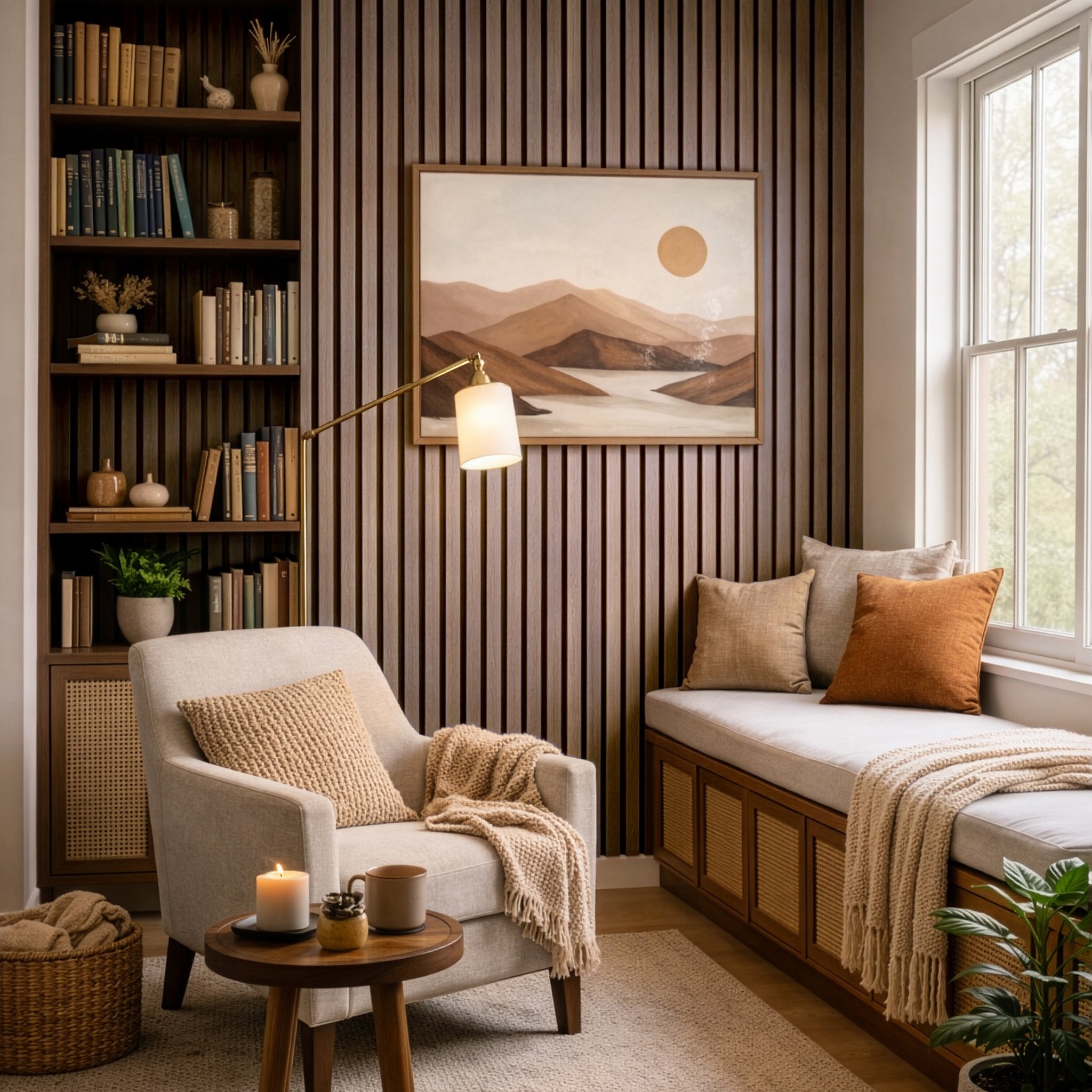 AFD Black Walnut Extra Wide Acoustic Slat Panels