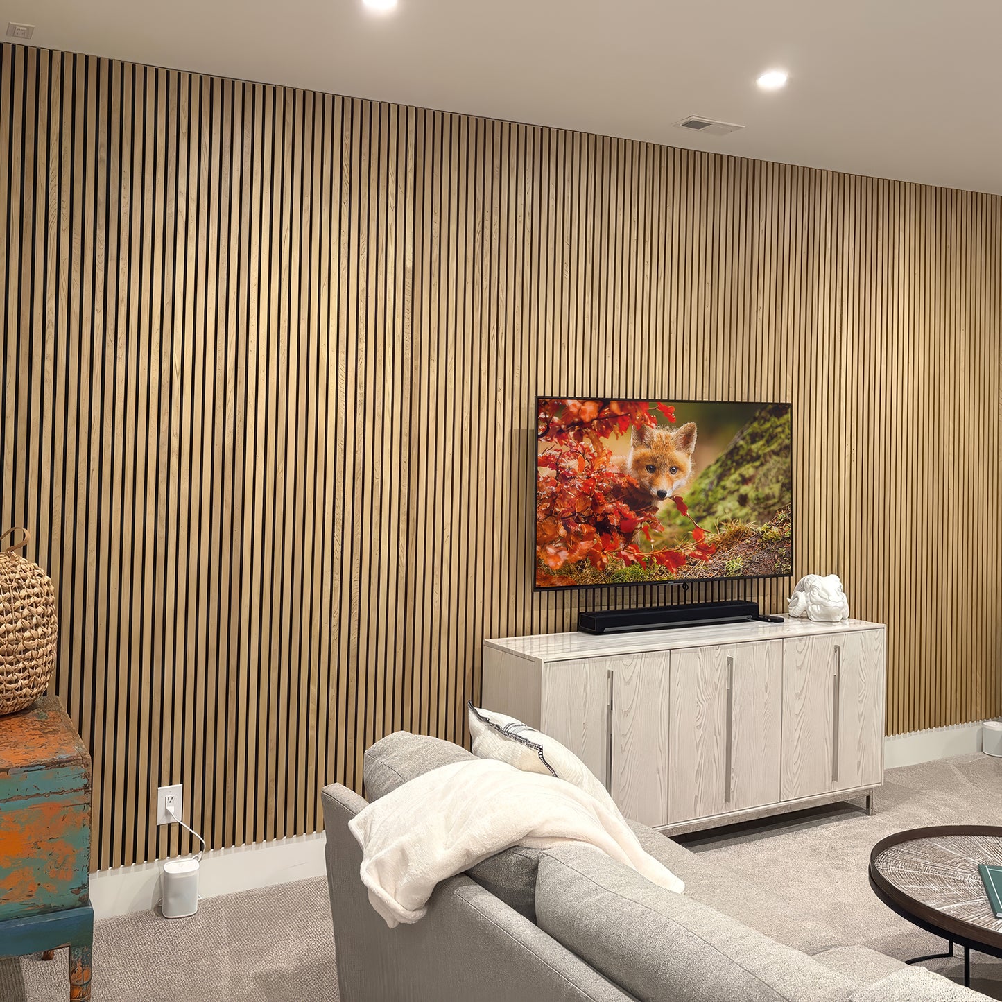 Natural Oak Acoustic Slat Panels 94.5"