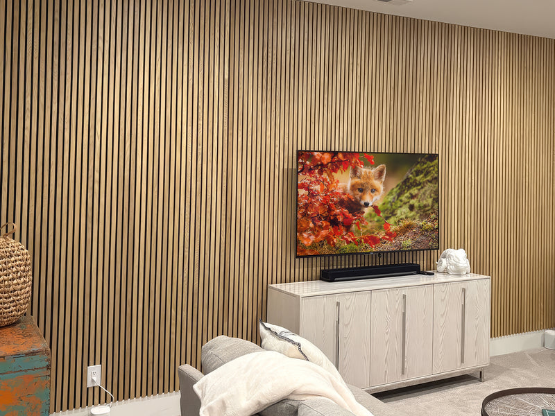 Natural Oak Acoustic Slat Panels 94.5"