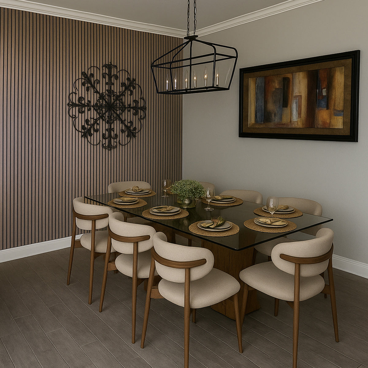 Sandal Walnut Acoustic Slat Panels