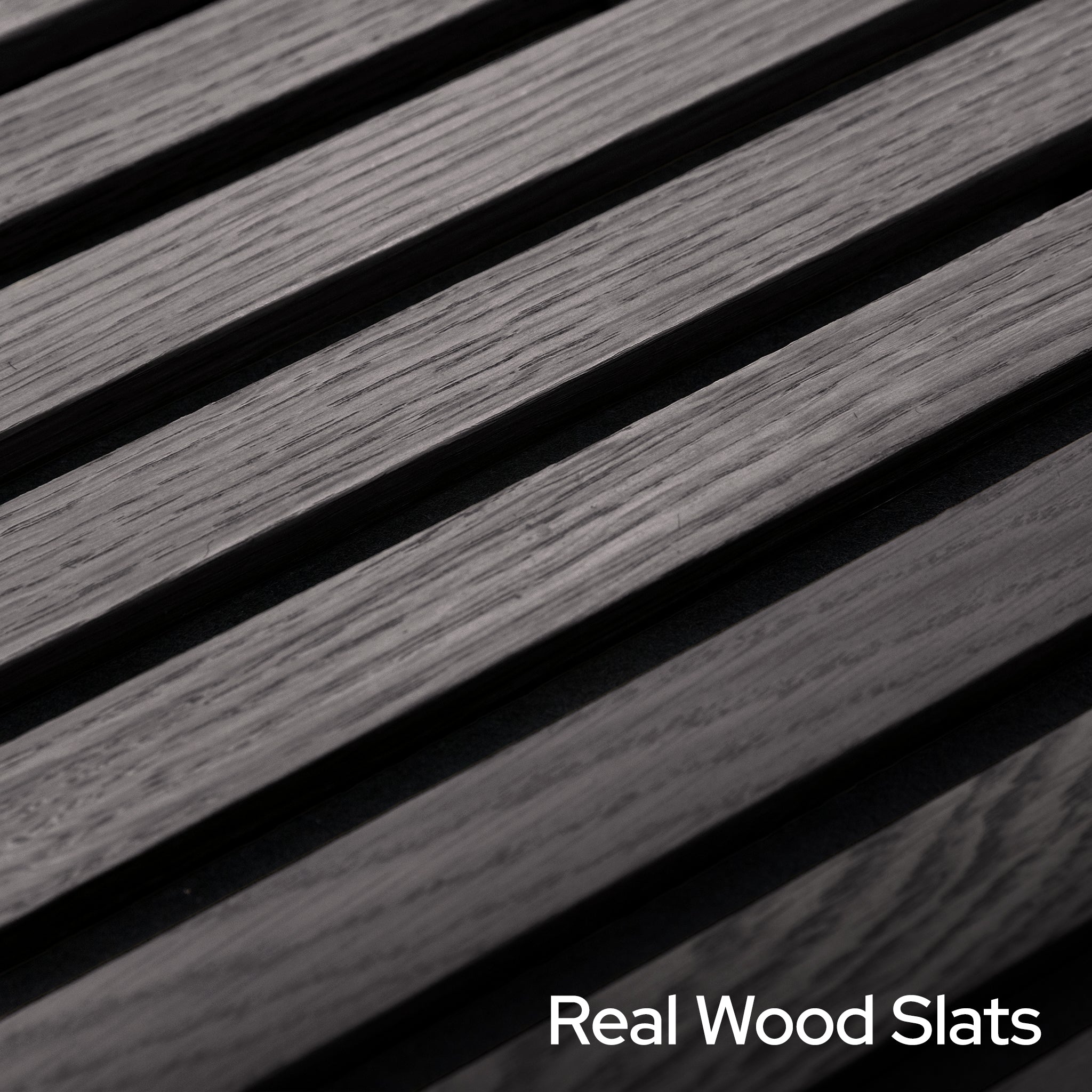 Cinder Oak Acoustic Slat Panels