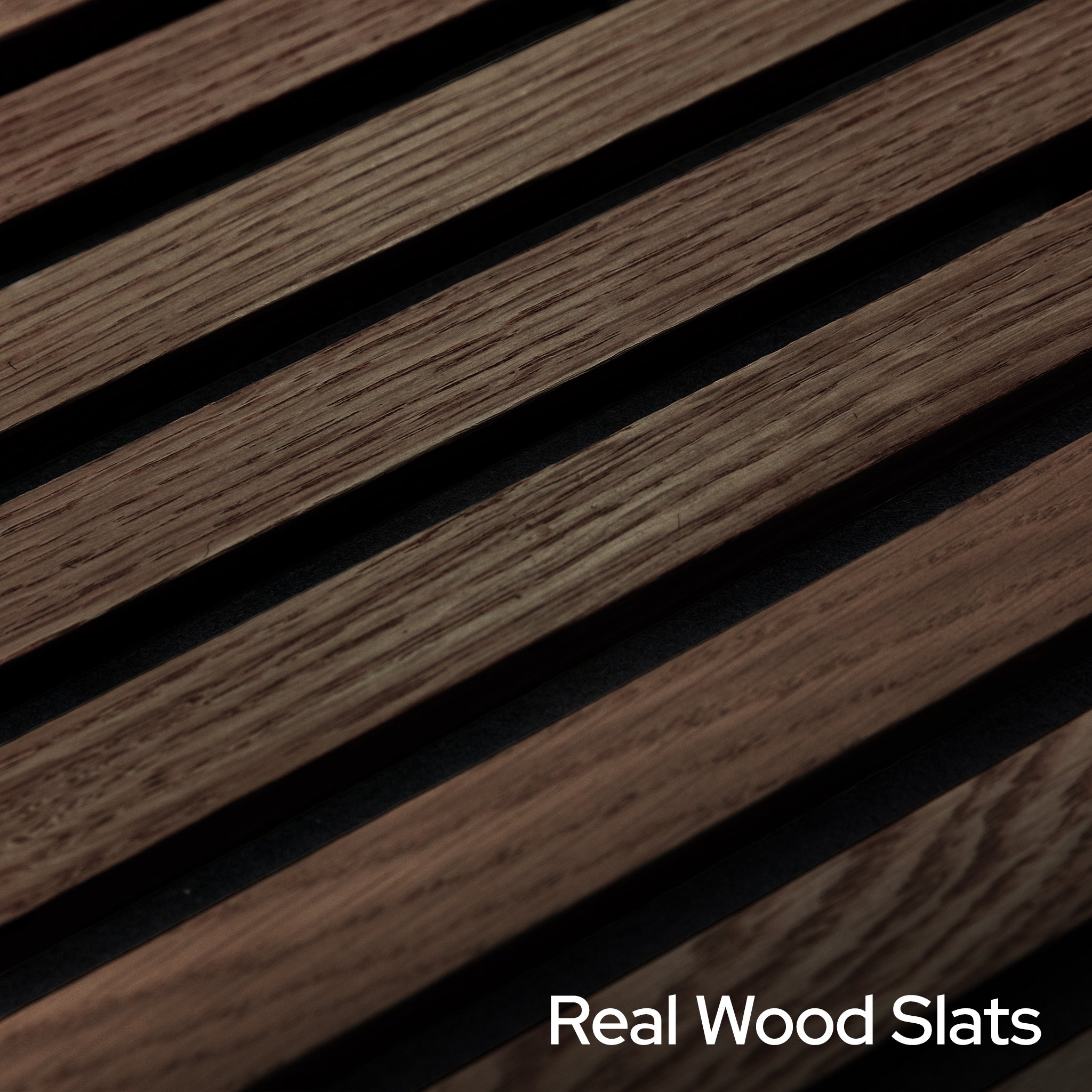 Dark Walnut Acoustic Slat Panels