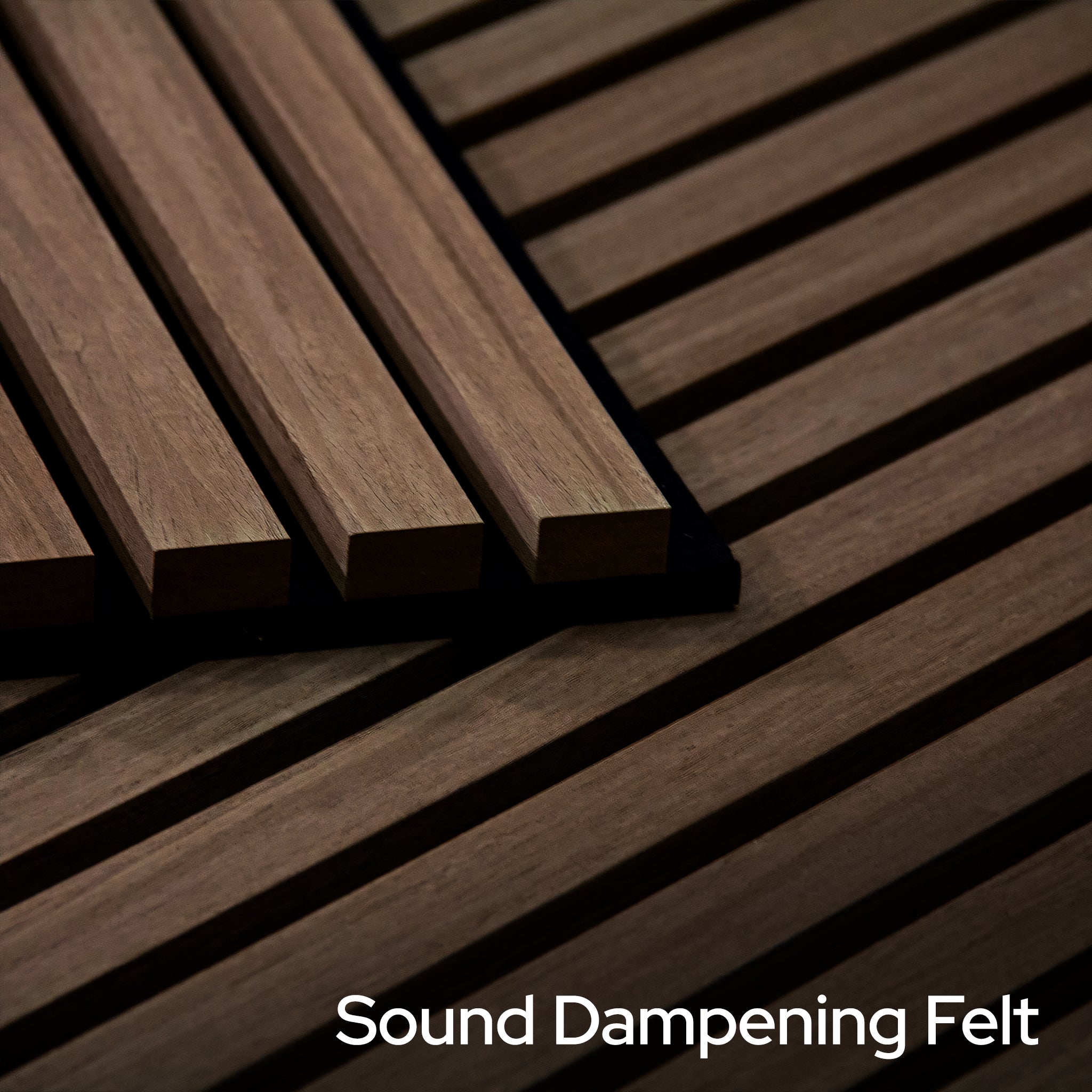 Dark Walnut Acoustic Slat Panels