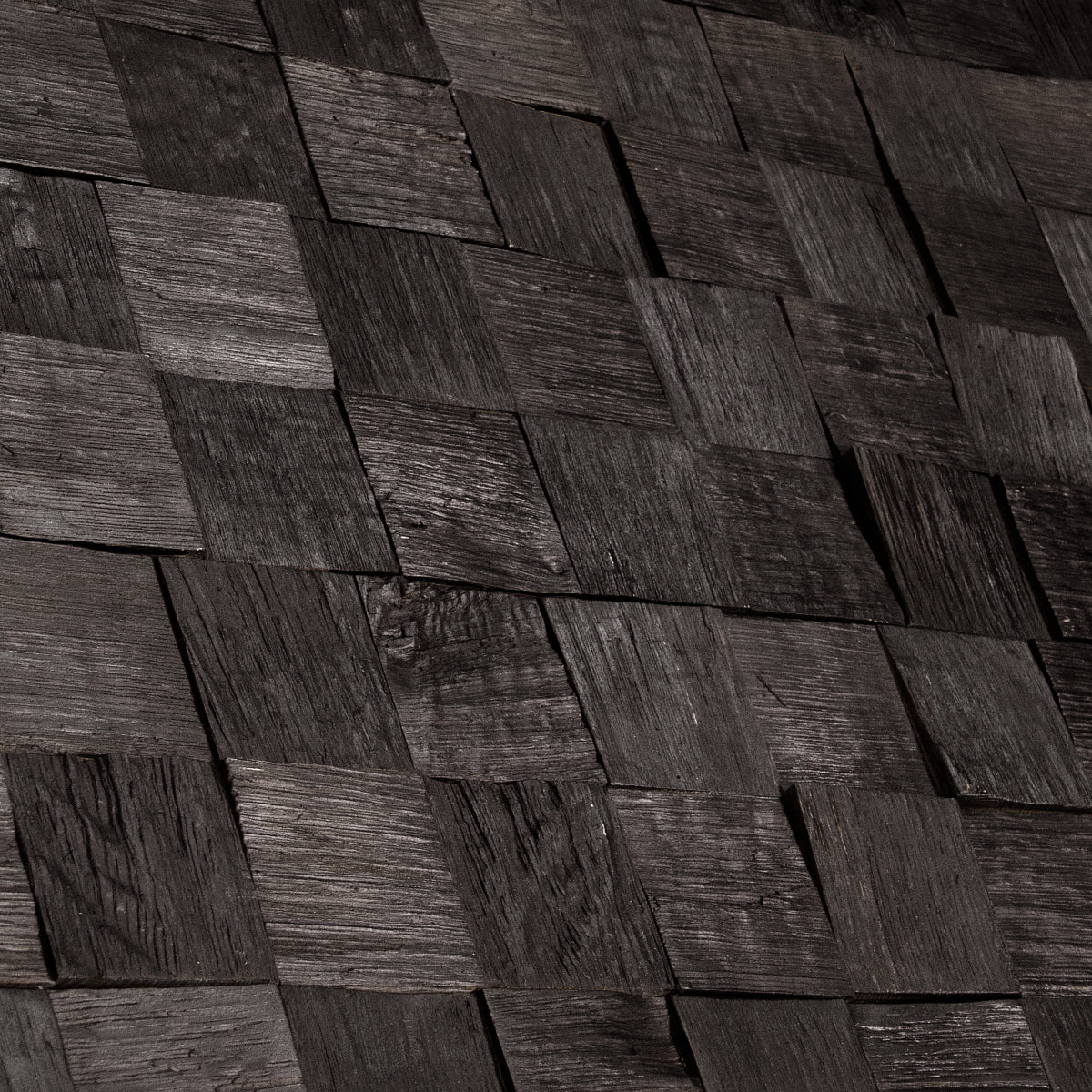Ebony Oak 3D Block Wall Panels