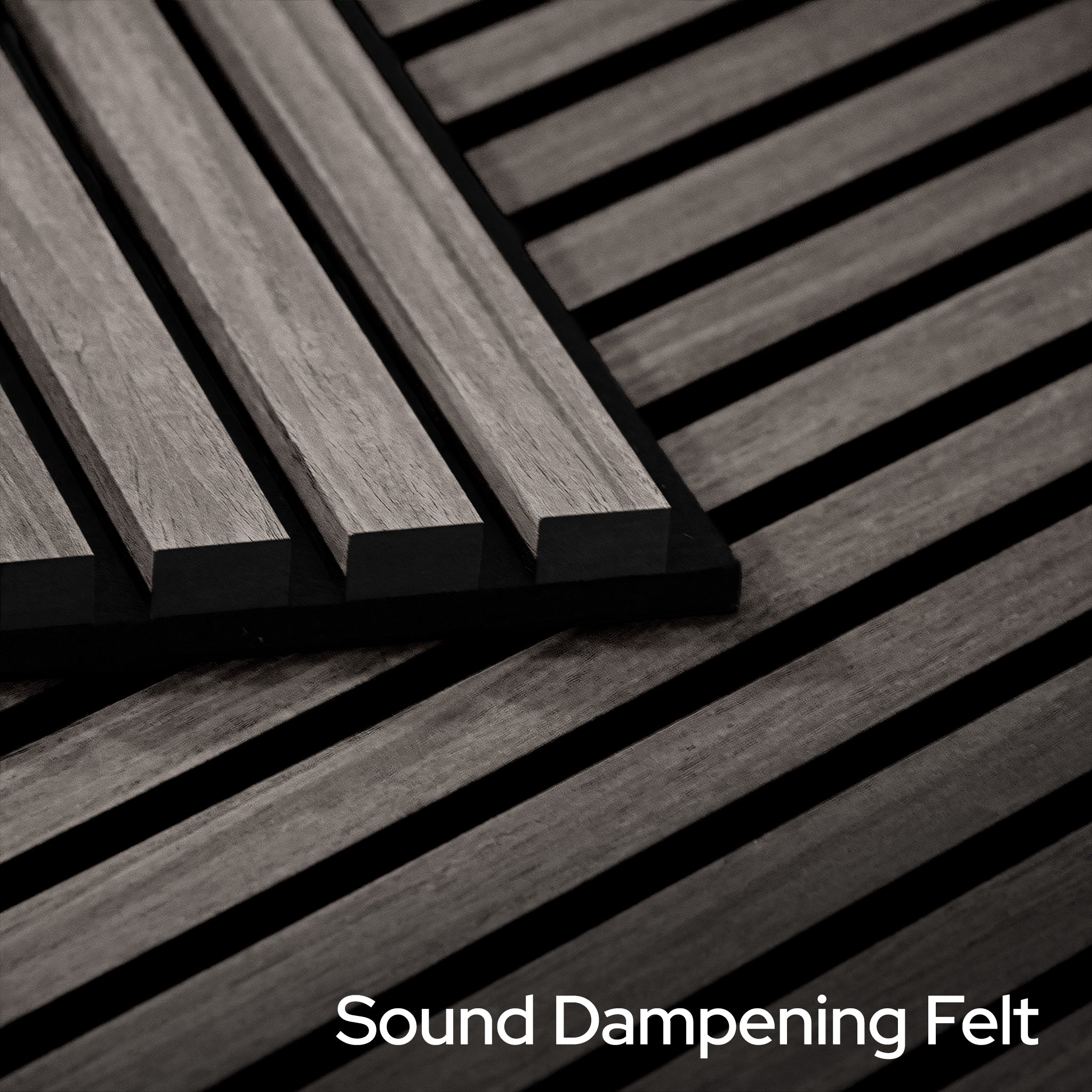 Dusty Grey Oak Acoustic Slat Panels 108.2" Length