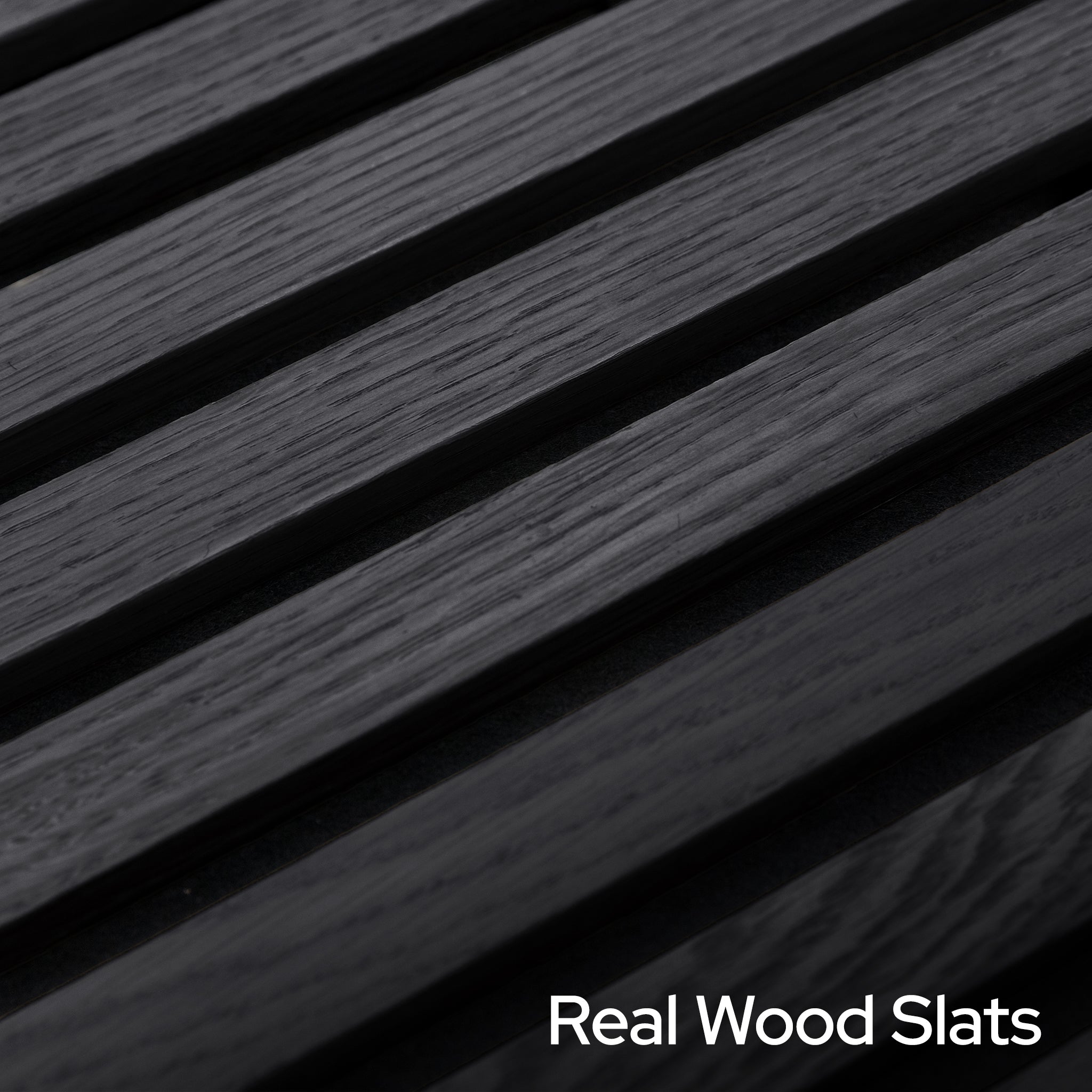 Graphite Oak Acoustic Slat Panels
