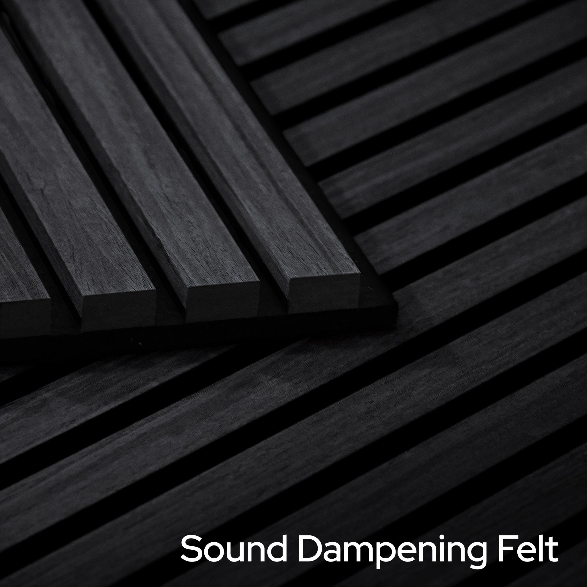 Graphite Oak Acoustic Slat Panels