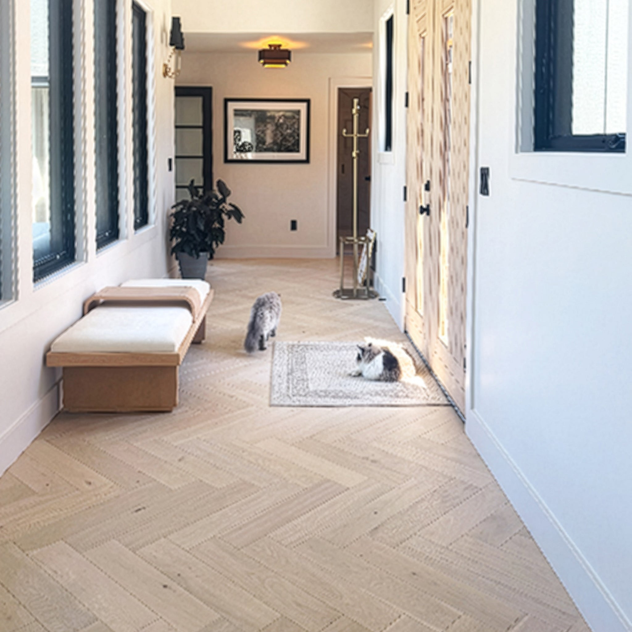 Chalet Herringbone White Oak