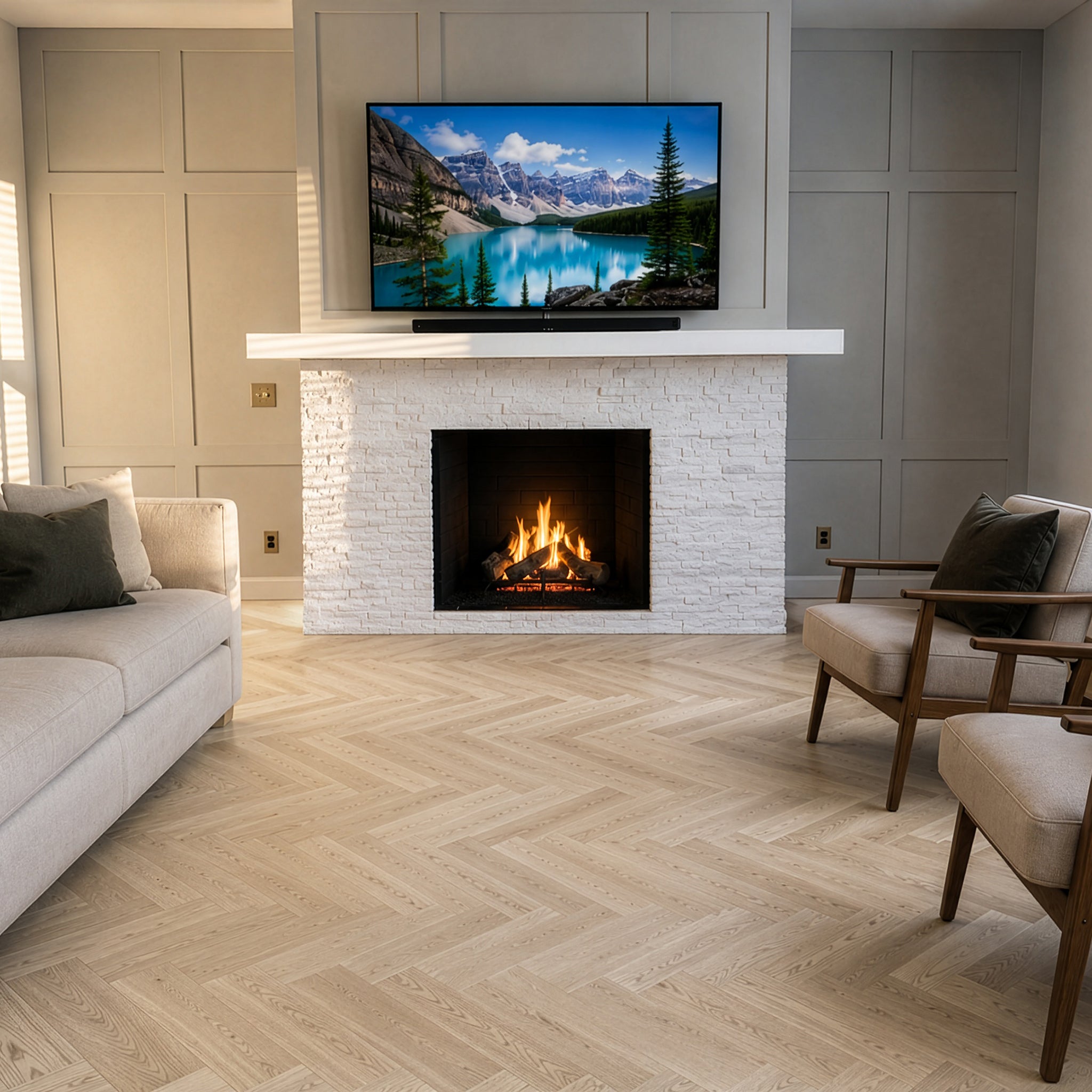 Coastal Herringbone White Oak
