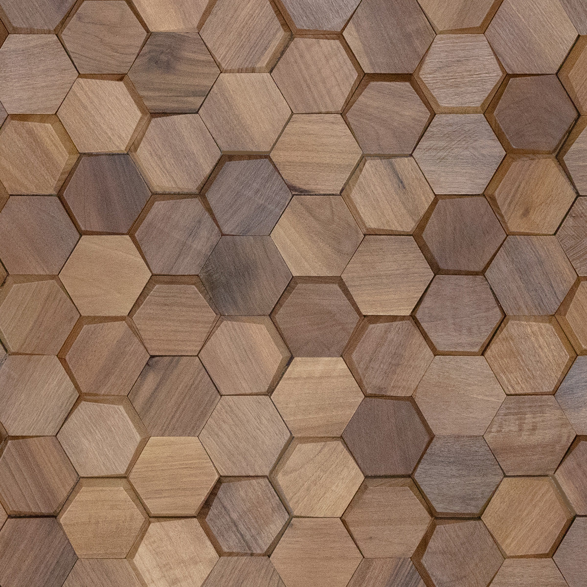 Hex Natural Walnut Walling