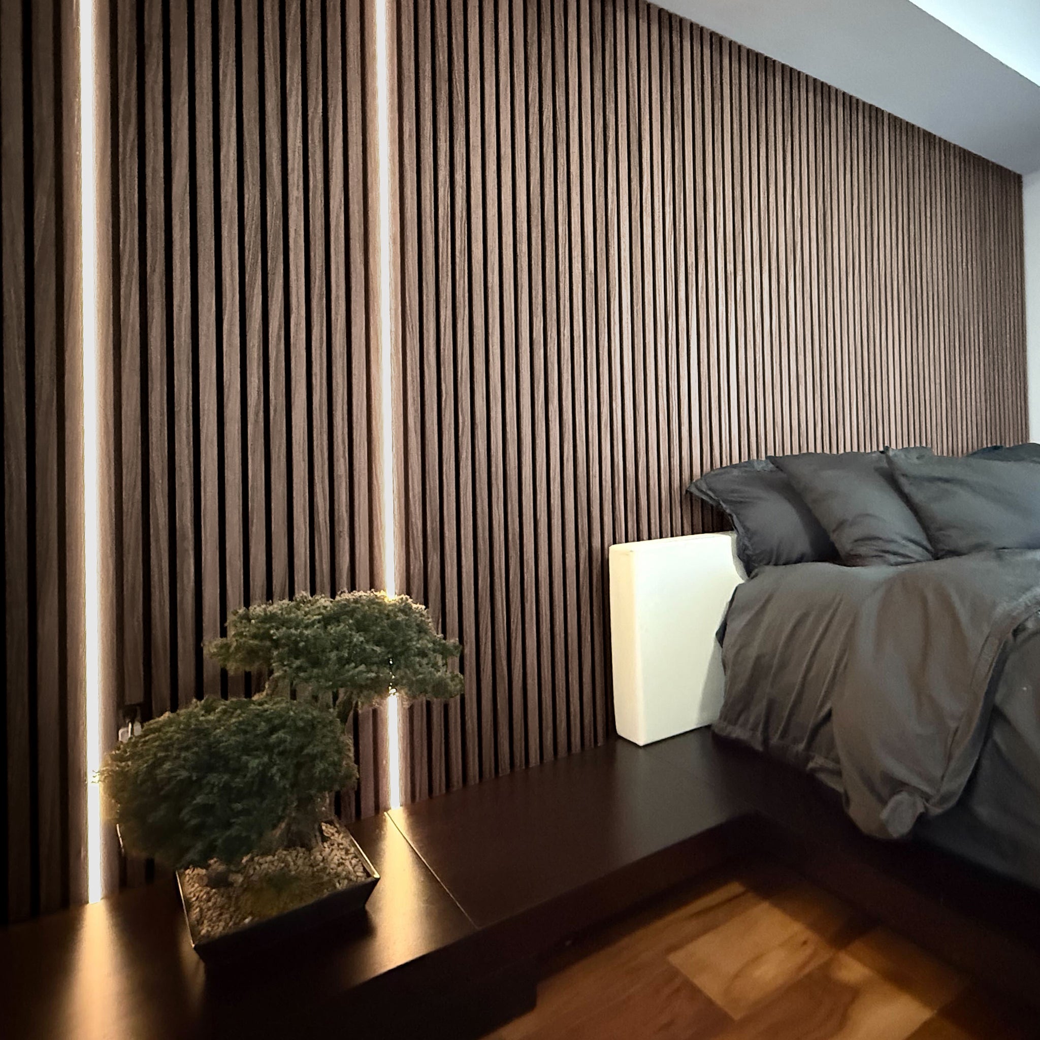 Sandal Walnut Acoustic Slat Panels
