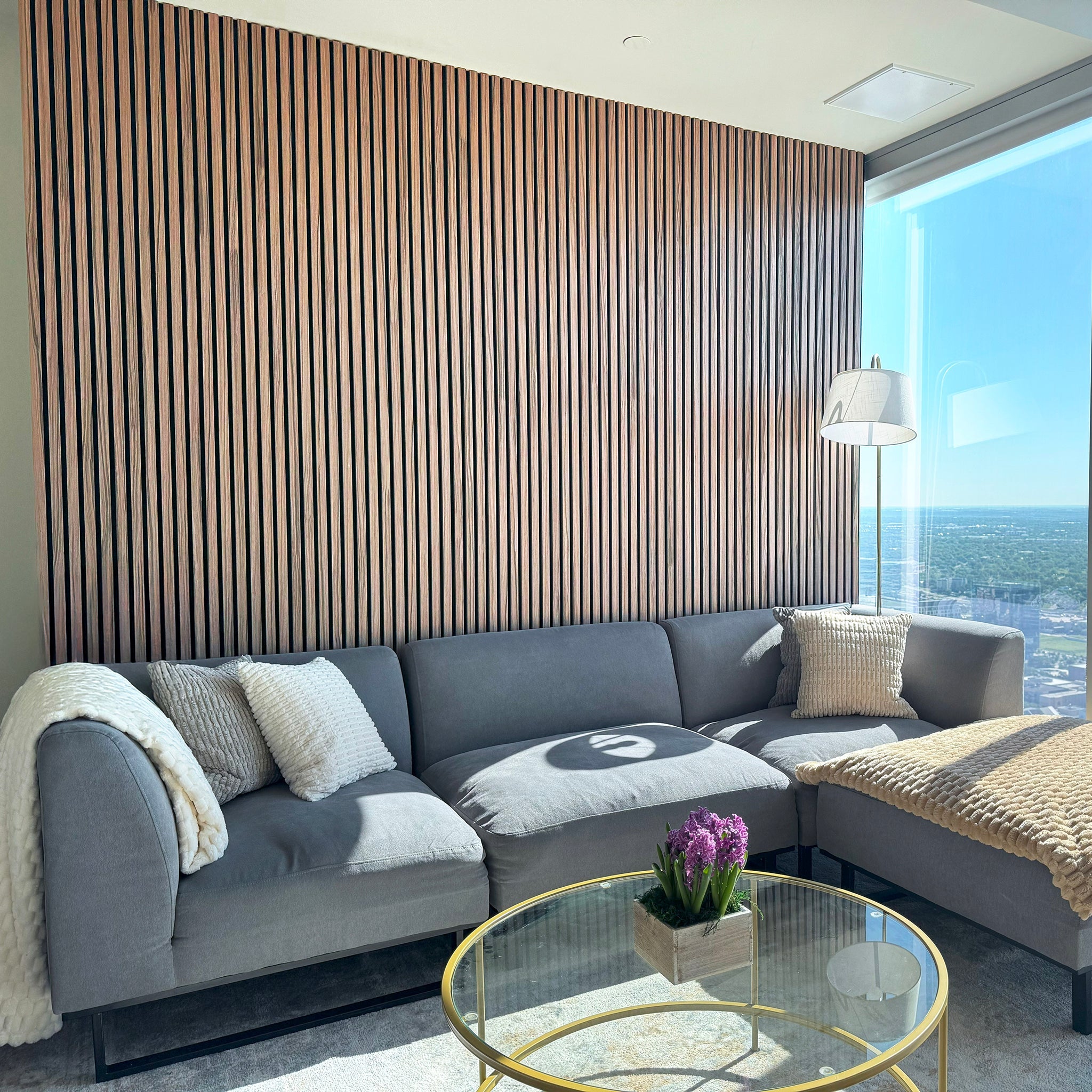 Sandal Walnut Acoustic Slat Panels 118" Length
