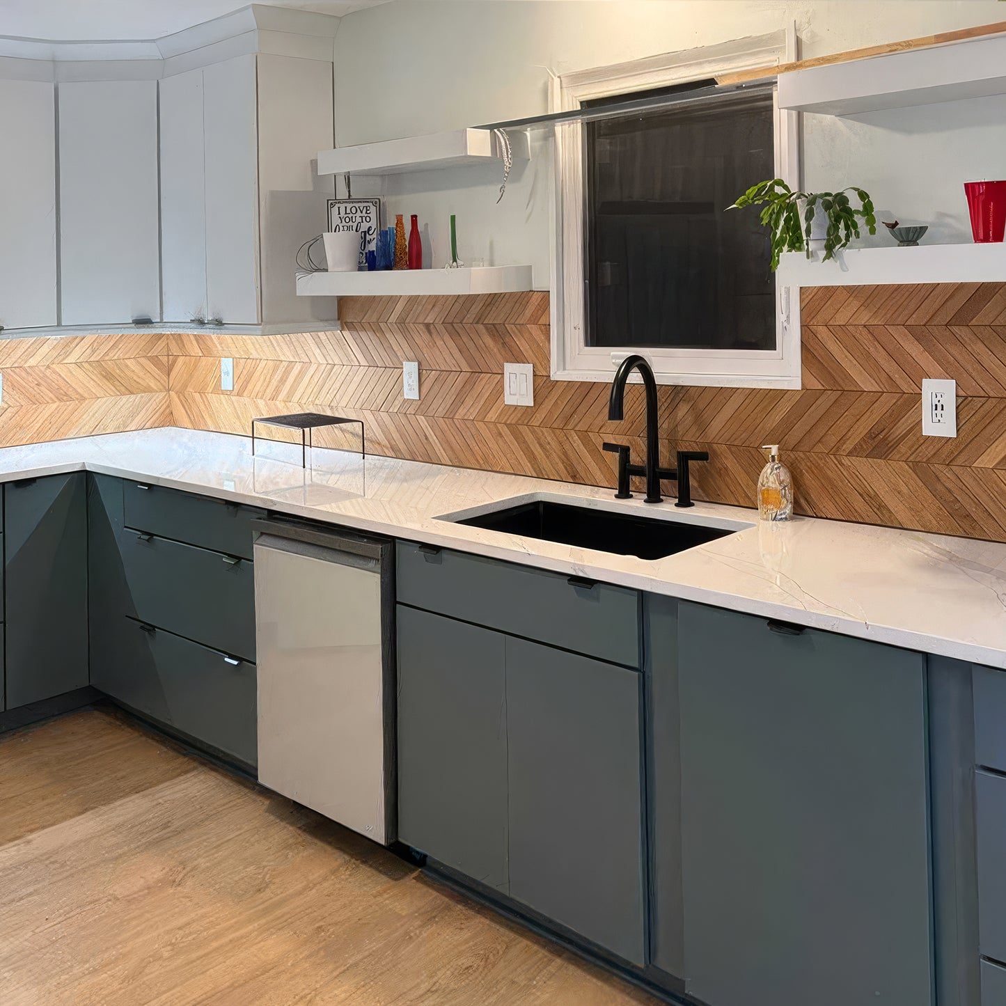 Natural Oak Chevron Panels