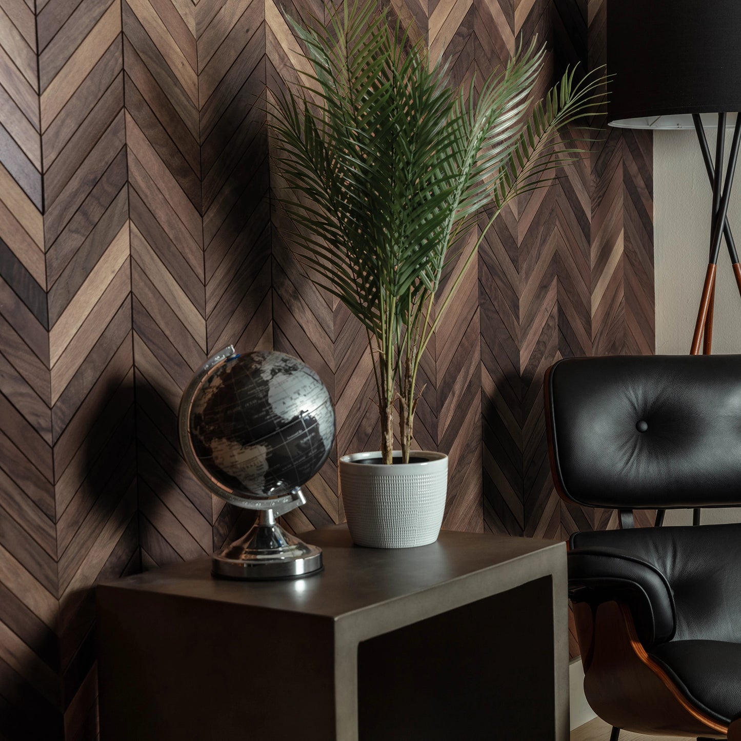 Natural Walnut Chevron Panels