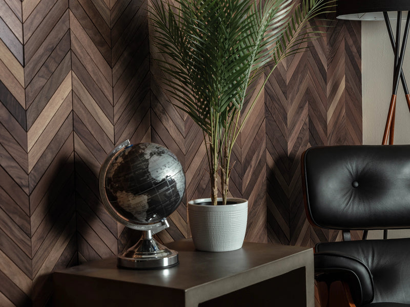 Natural Walnut Chevron Panels